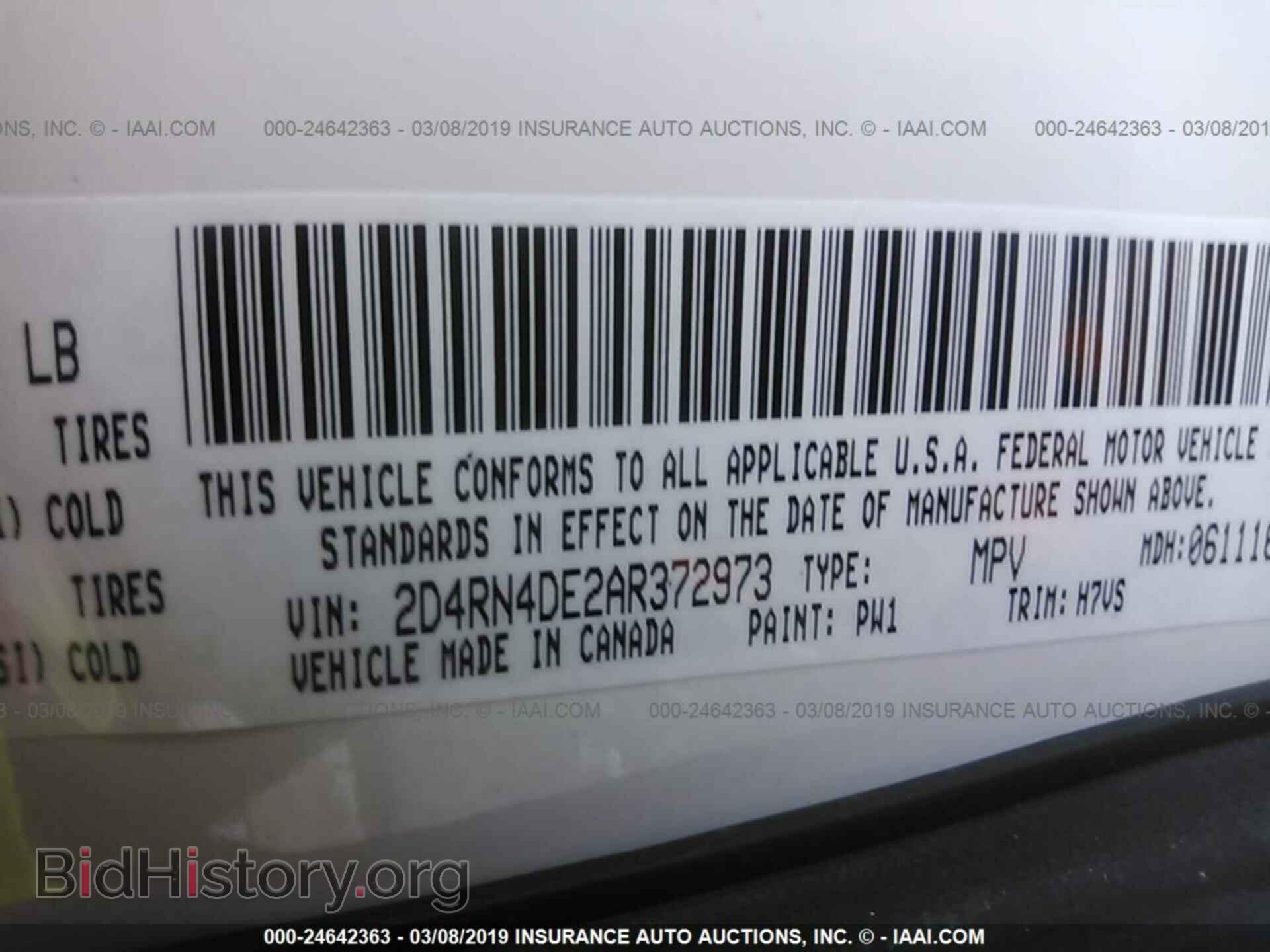 2010 DODGE GRAND CARAVAN - VIN: 2D4RN4DE2AR372973 - Фото 9