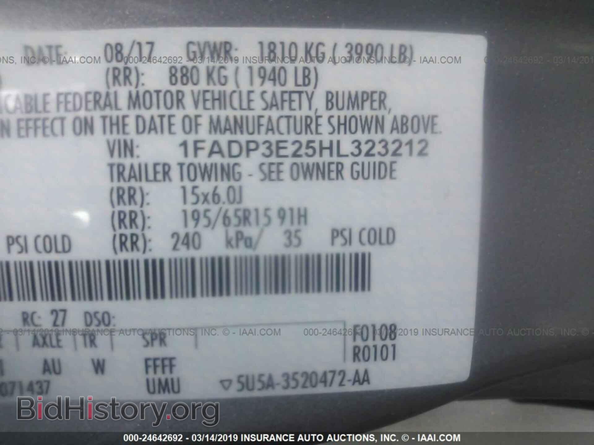 2017 FORD FOCUS - VIN: 1FADP3E25HL323212 - Photo 9