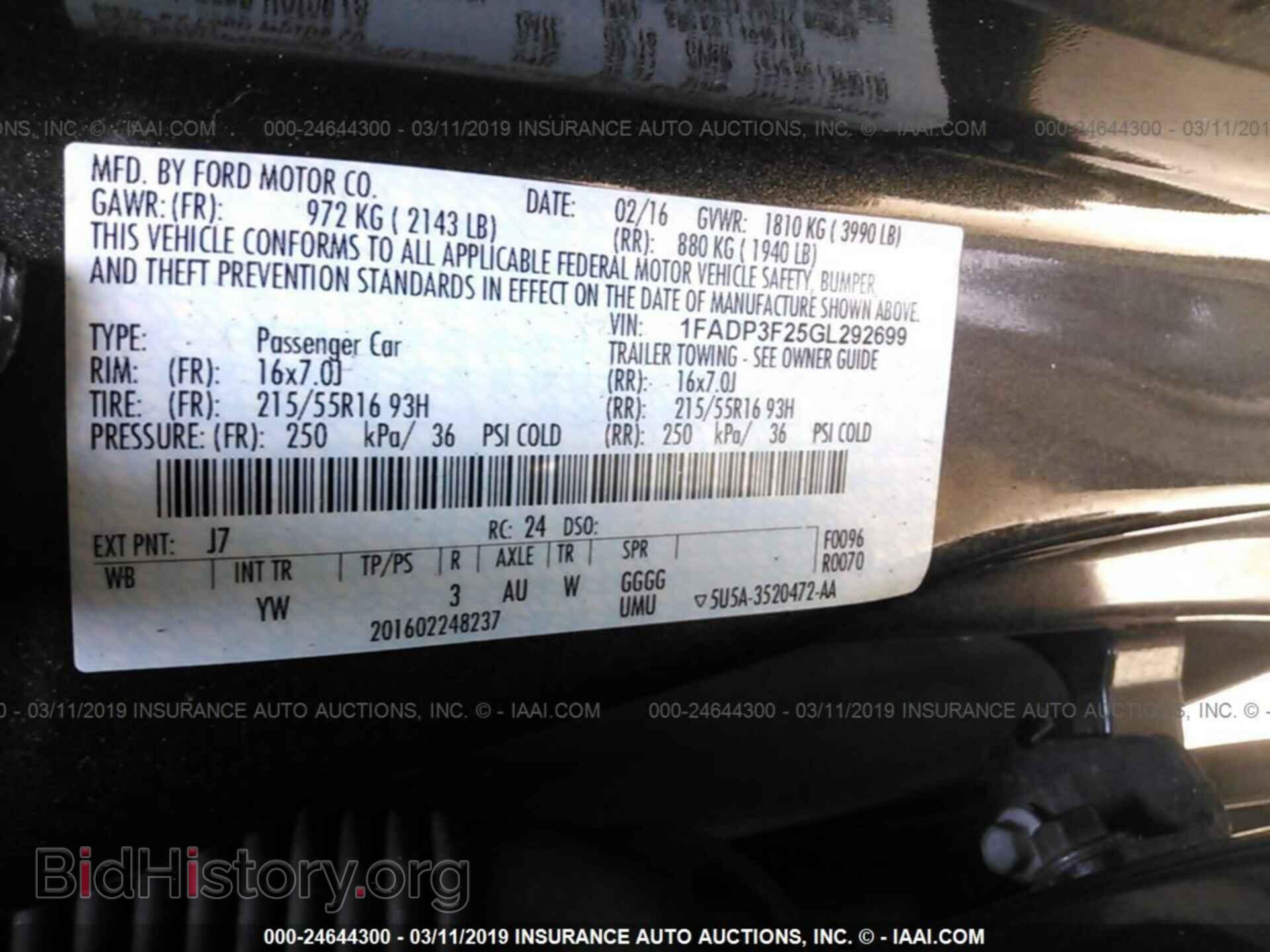 2016 FORD FOCUS - VIN: 1FADP3F25GL292699 - Photo 9