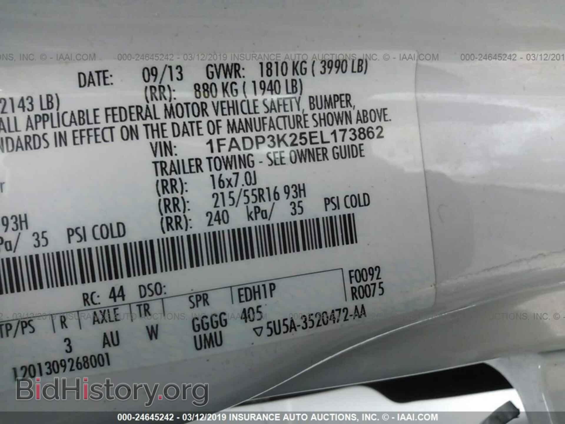 2014 FORD FOCUS - VIN: 1FADP3K25EL173862 - Photo 9