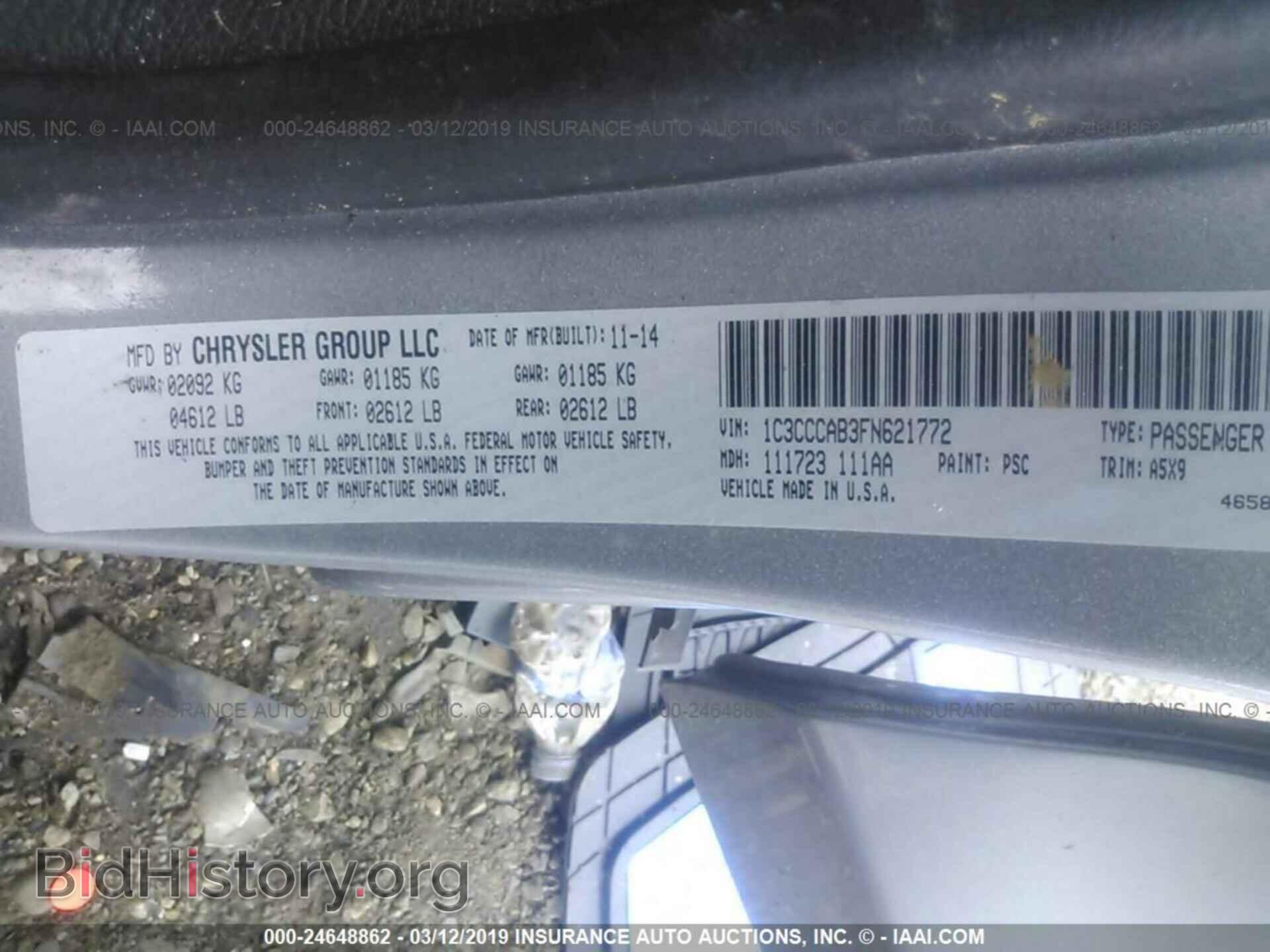 2015 CHRYSLER 200 - VIN: 1C3CCCAB3FN621772 - Photo 9