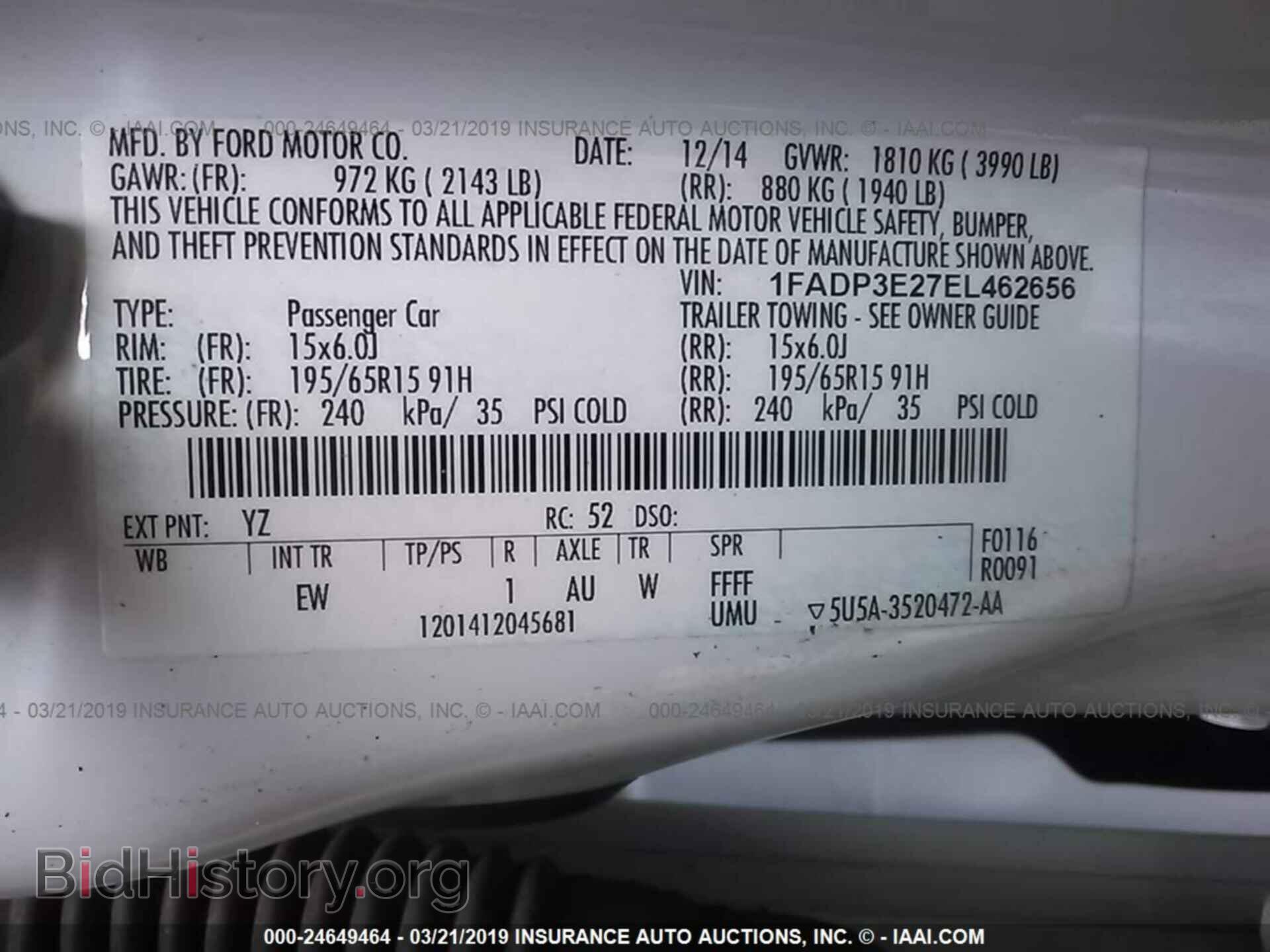 2014 FORD FOCUS - VIN: 1FADP3E27EL462656 - Photo 9