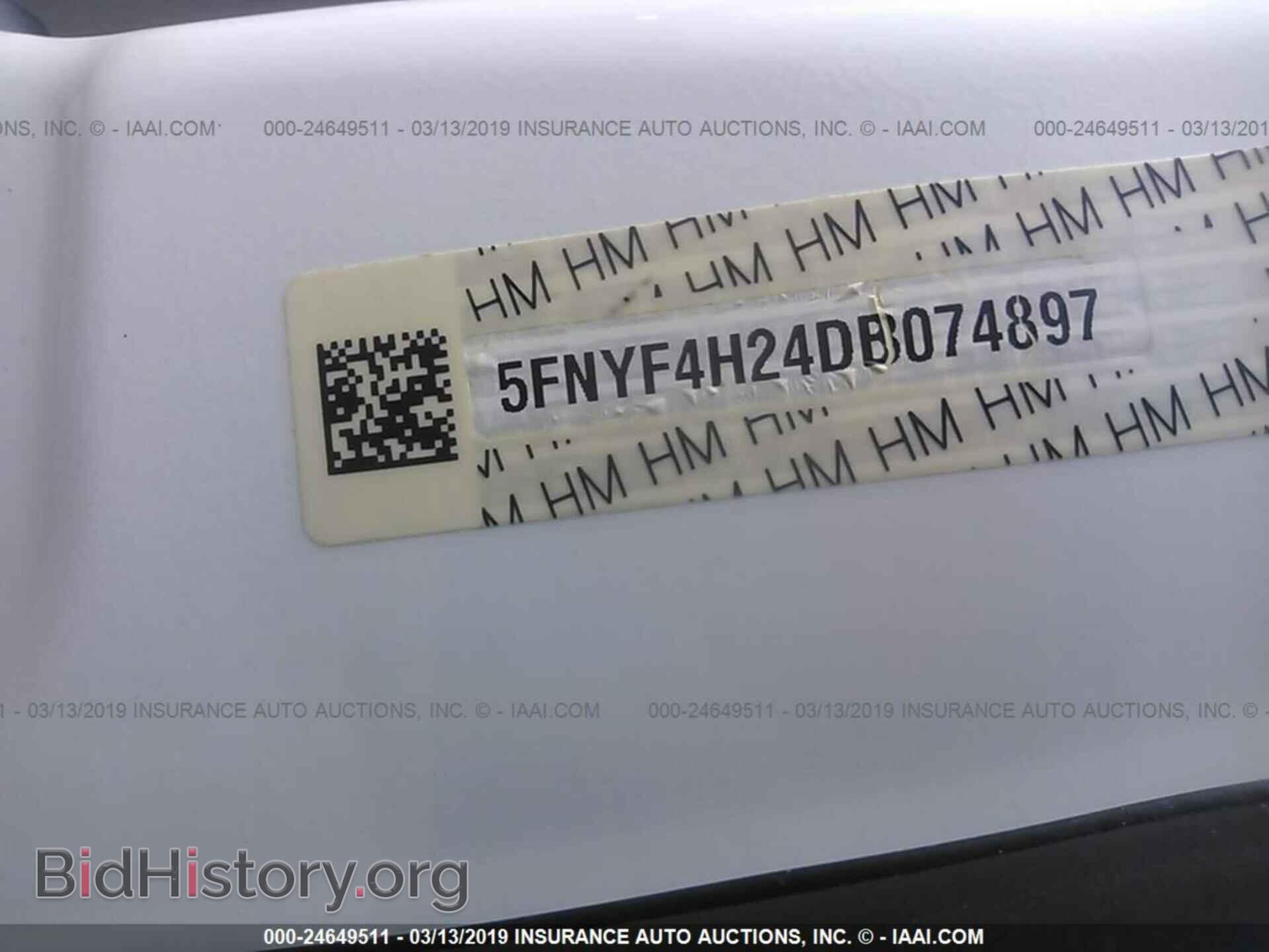 2013 HONDA PILOT - VIN: 5FNYF4H24DB074897 - Фото 9