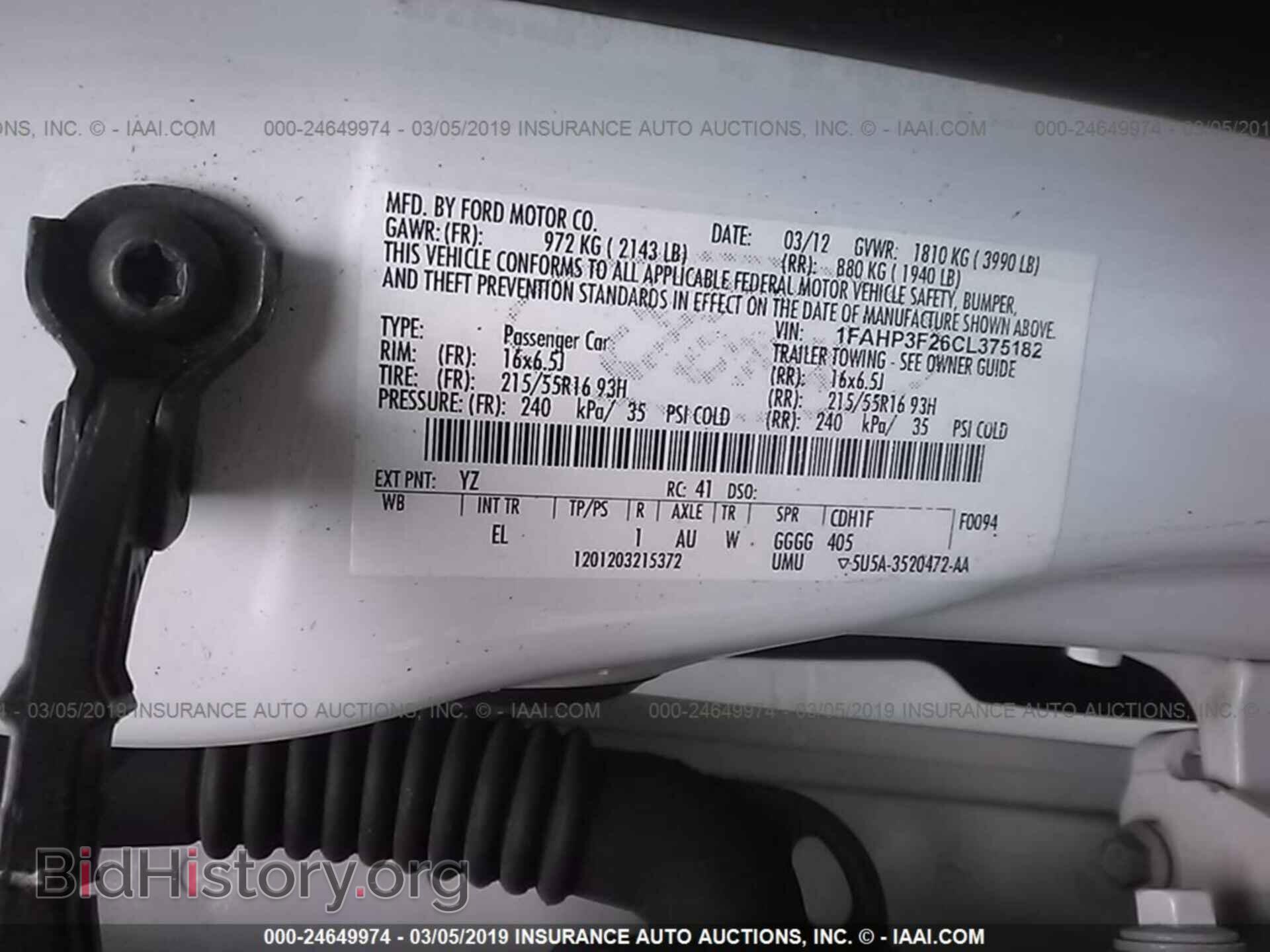 2012 FORD FOCUS - VIN: 1FAHP3F26CL375182 - Photo 9