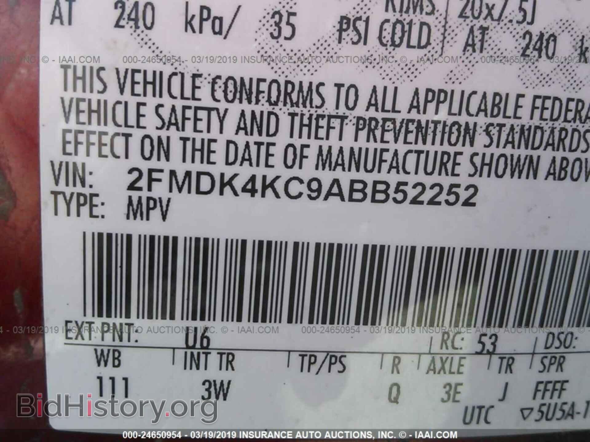 2010 FORD EDGE - VIN: 2FMDK4KC9ABB52252 - Фото 9