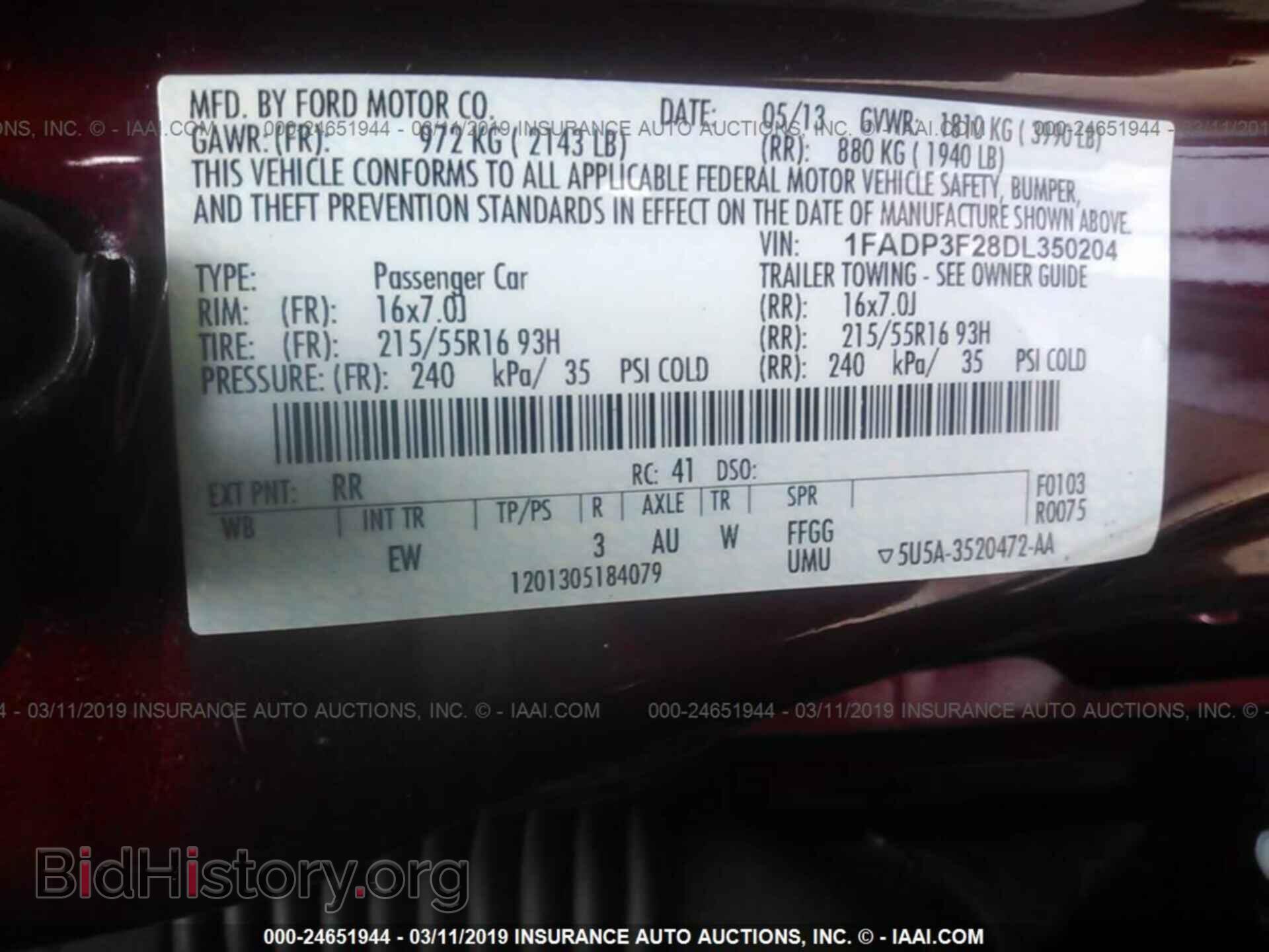 2013 FORD FOCUS - VIN: 1FADP3F28DL350204 - Photo 9
