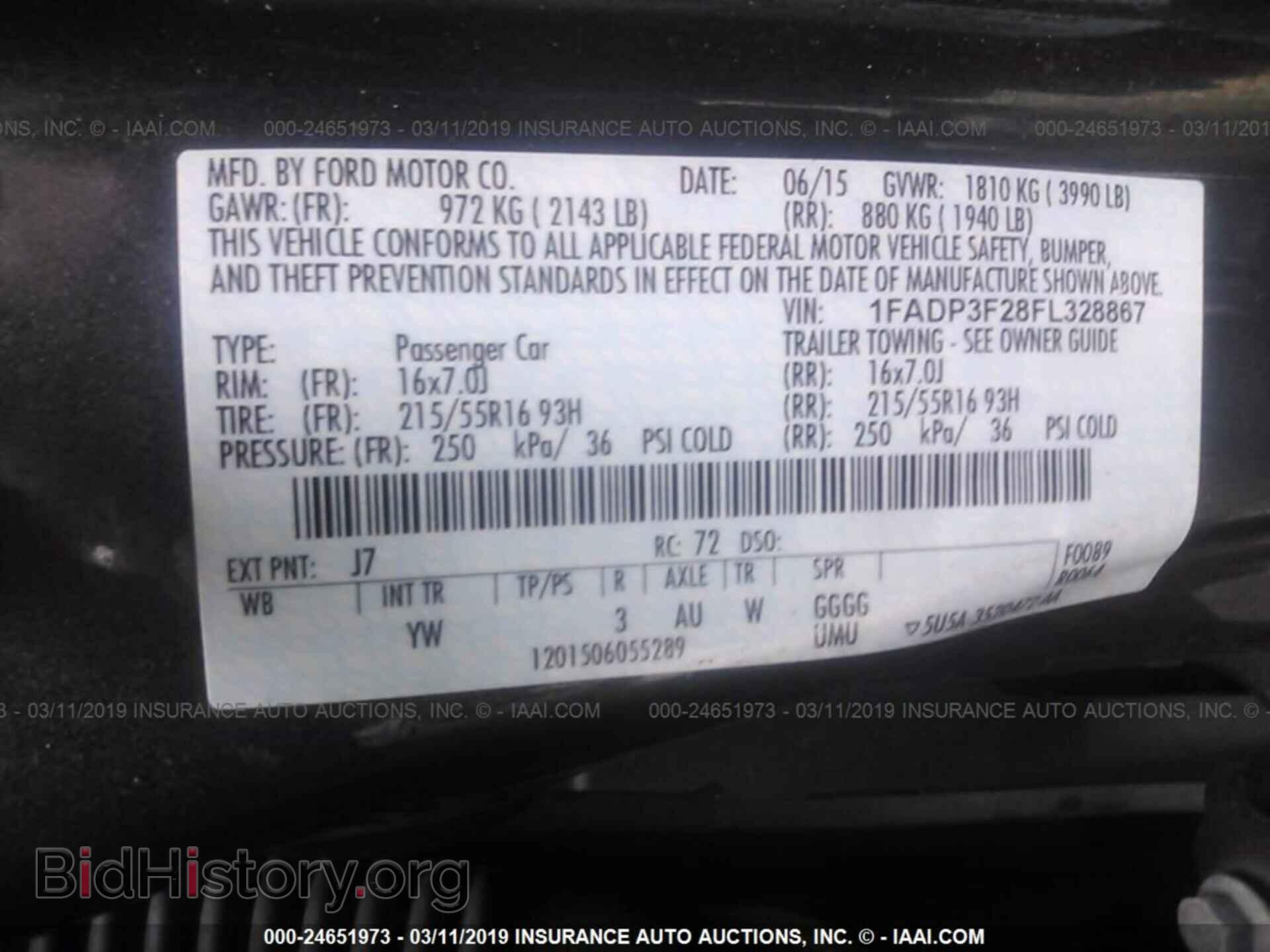 2015 FORD FOCUS - VIN: 1FADP3F28FL328867 - Фото 9