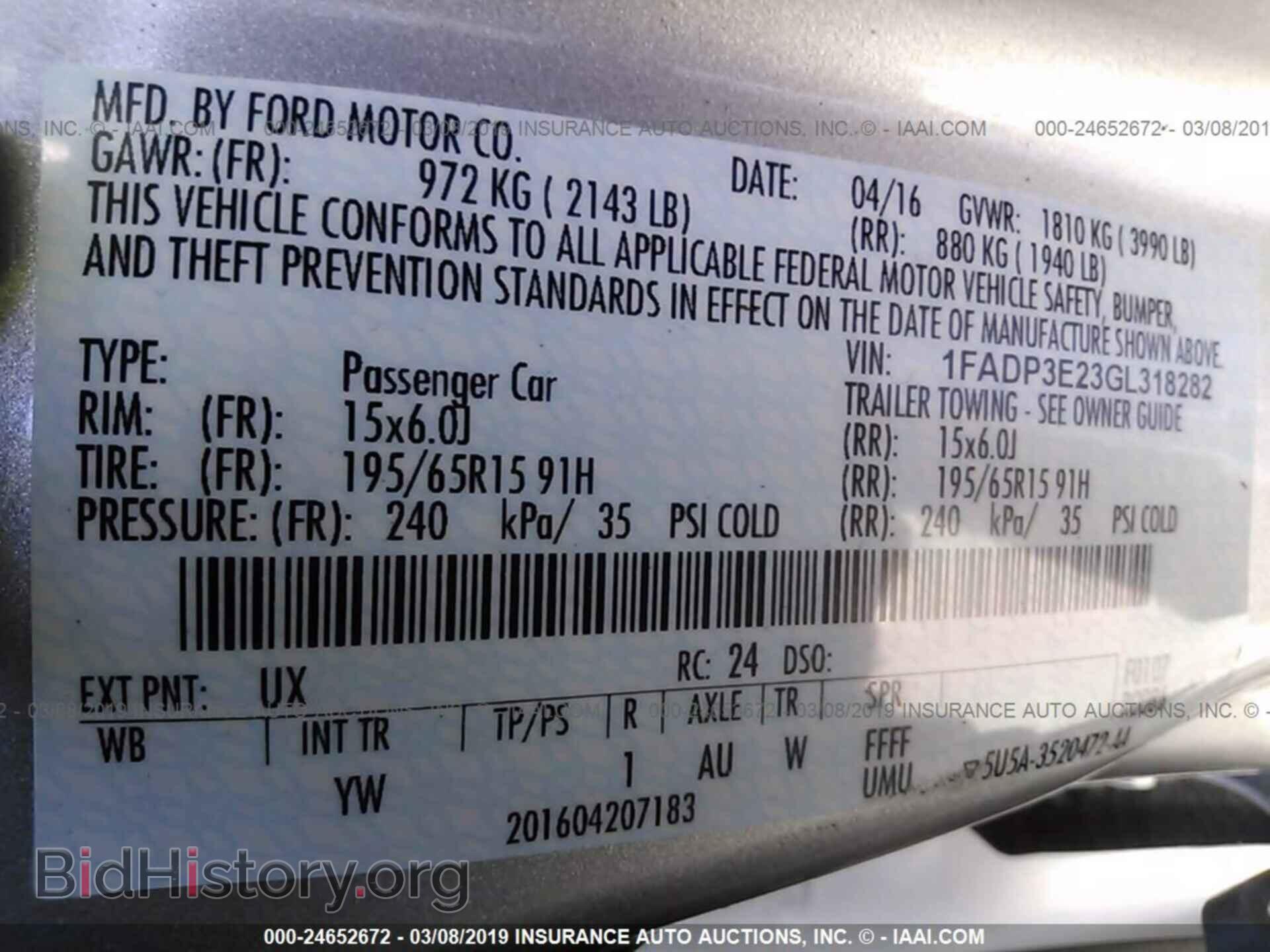 2016 FORD FOCUS - VIN: 1FADP3E23GL318282 - Photo 9