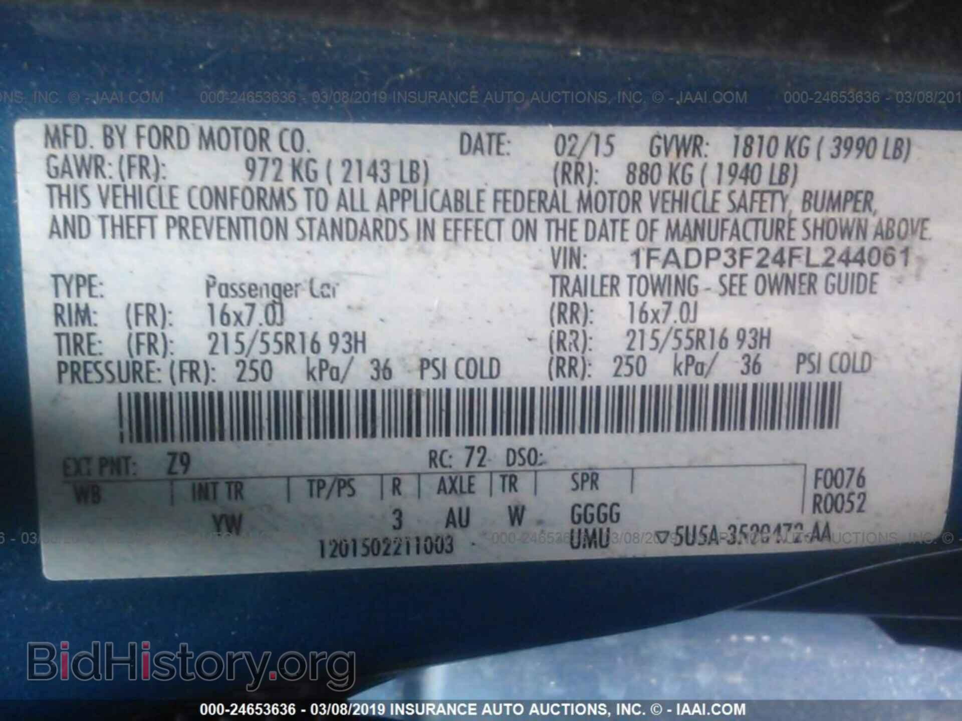 2015 FORD FOCUS - VIN: 1FADP3F24FL244061 - Photo 9
