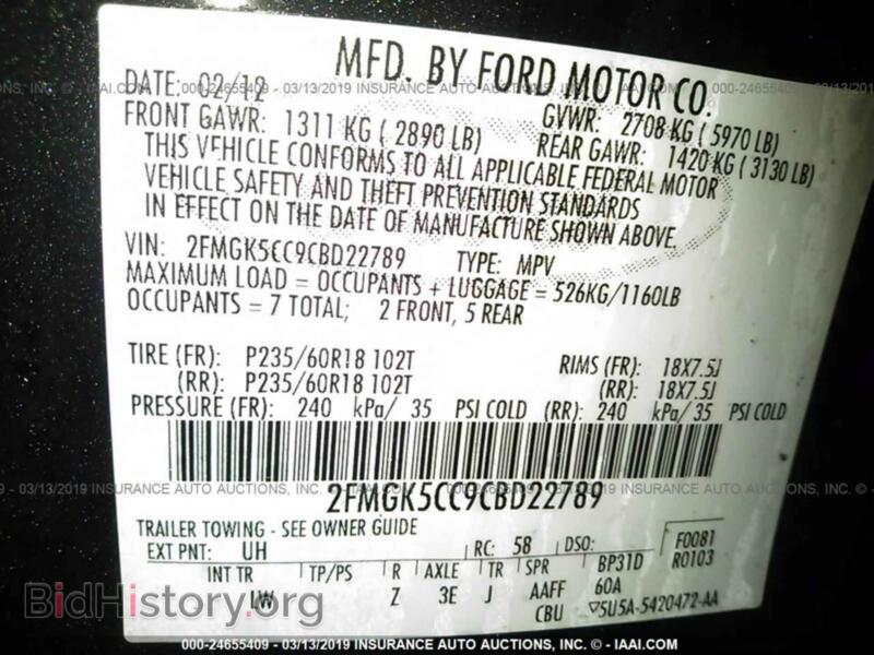 2012 Ford FLEX (VIN 2FMGK5CC9CBD22789) — фото 9 из 10
