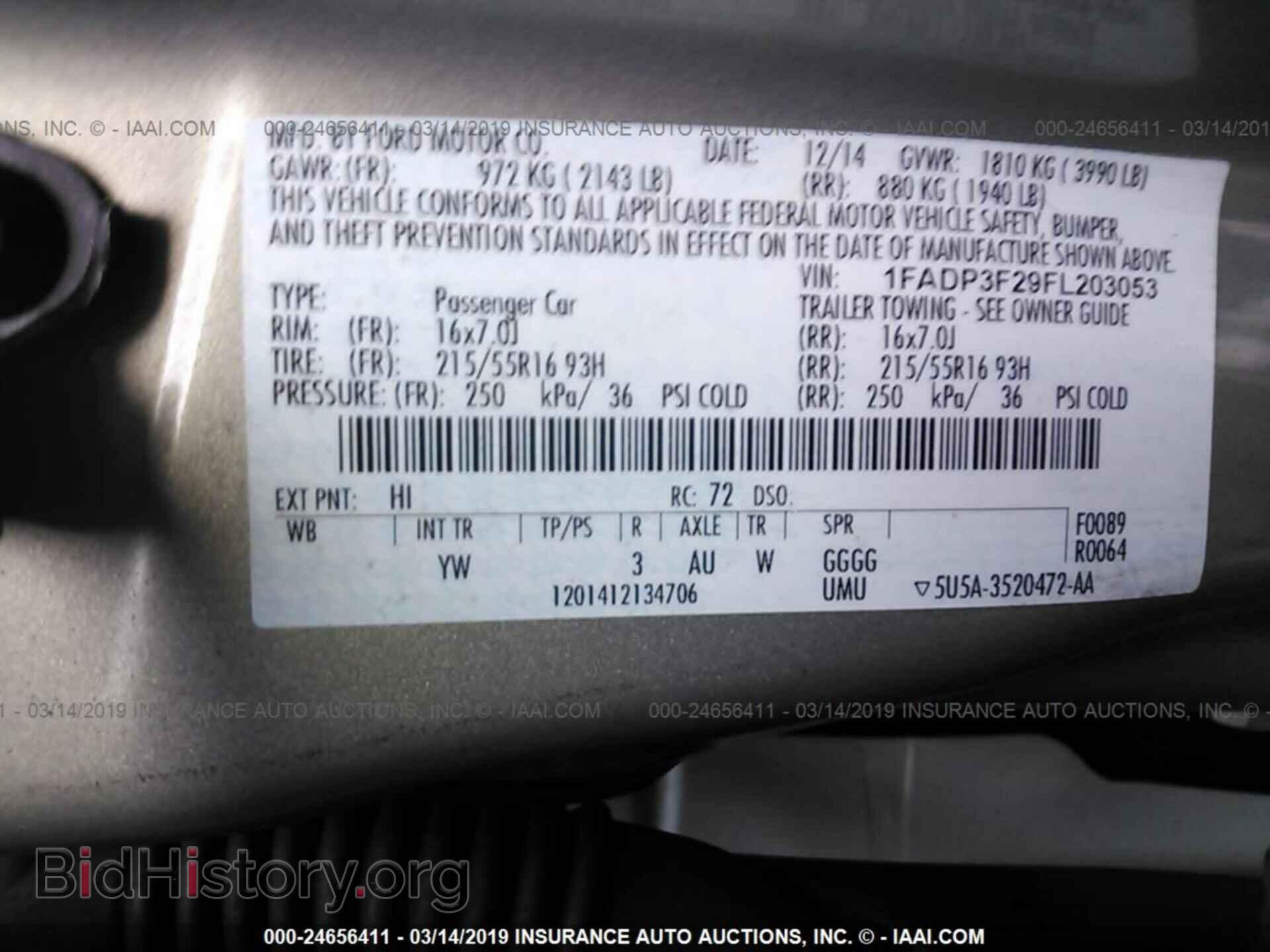 2015 FORD FOCUS - VIN: 1FADP3F29FL203053 - Фото 9