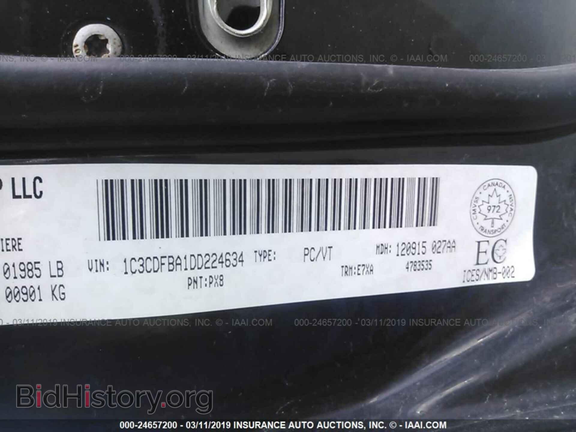 2013 DODGE DART - VIN: 1C3CDFBA1DD224634 - Фото 9