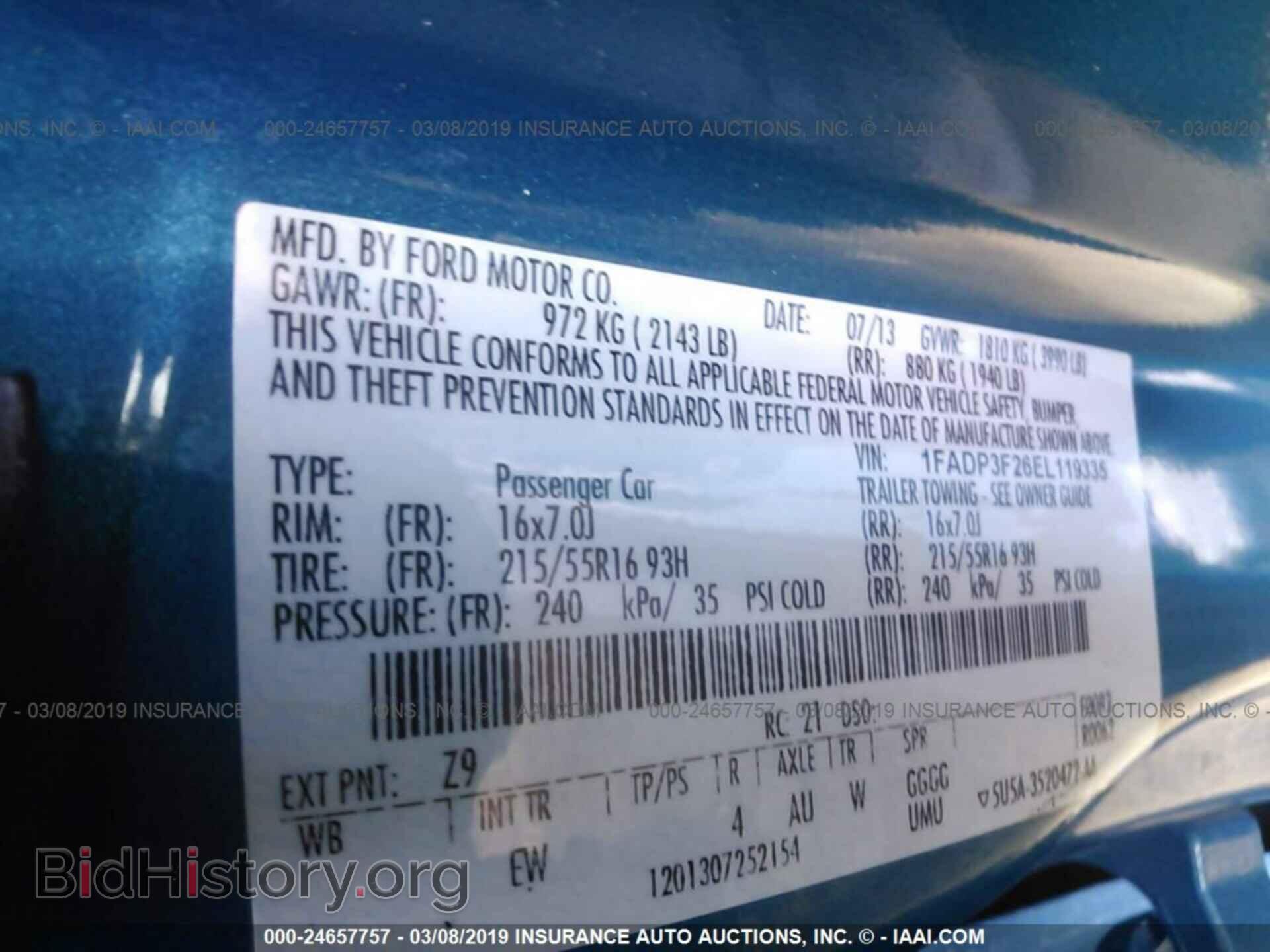2014 FORD FOCUS - VIN: 1FADP3F26EL119335 - Photo 9