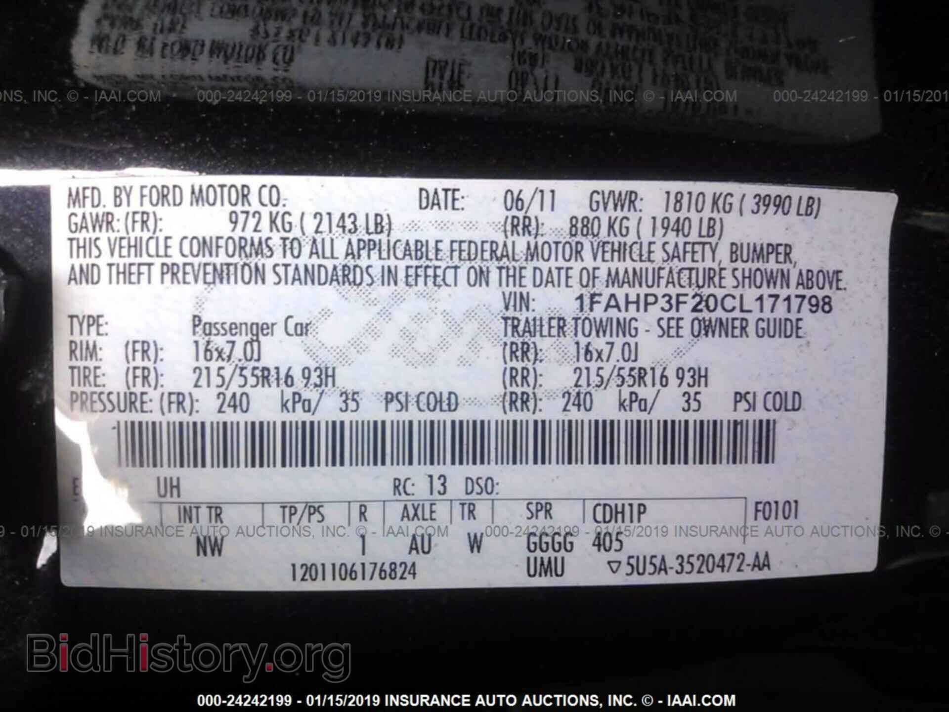 2012 FORD FOCUS - VIN: 1FAHP3F20CL171798 - Photo 9