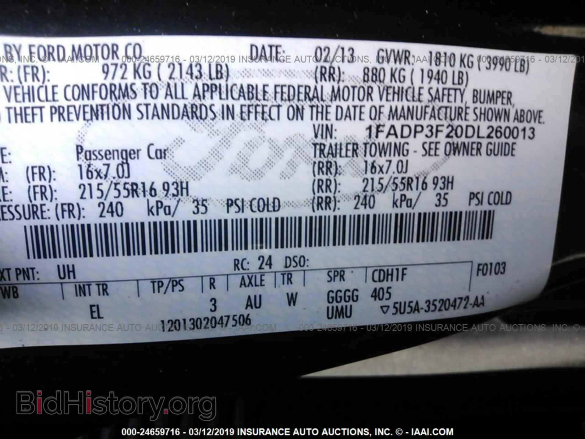 2013 FORD FOCUS - VIN: 1FADP3F20DL260013 - Photo 9