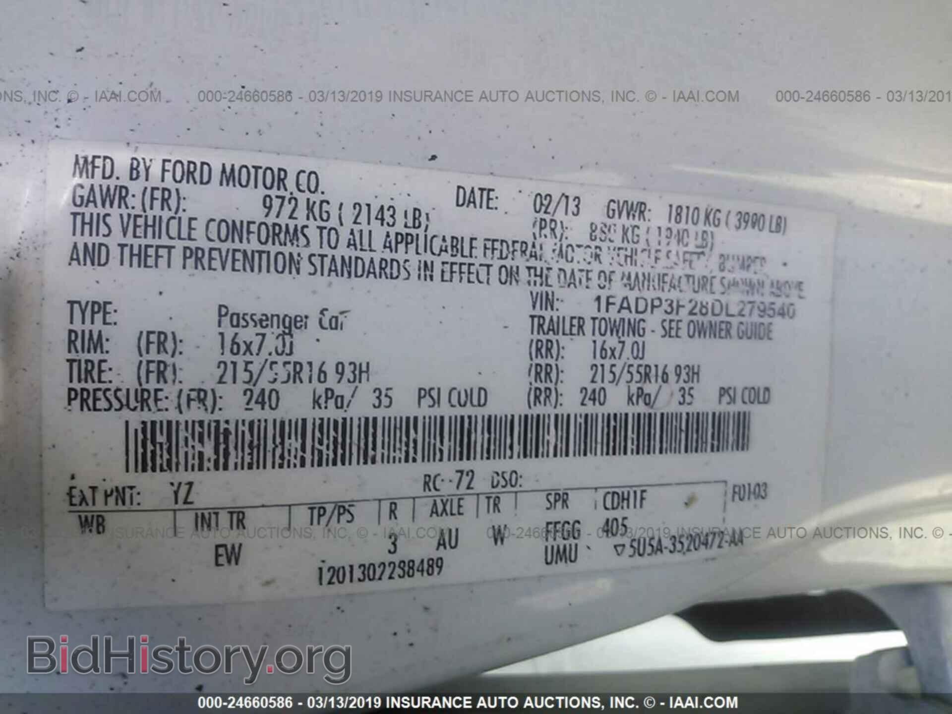 2013 FORD FOCUS - VIN: 1FADP3F28DL279540 - Photo 9