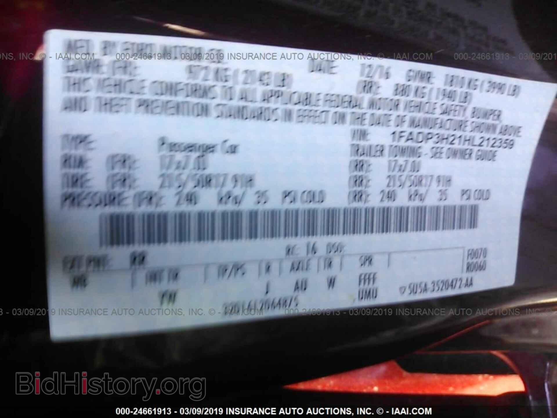2017 FORD FOCUS - VIN: 1FADP3H21HL212359 - Photo 9
