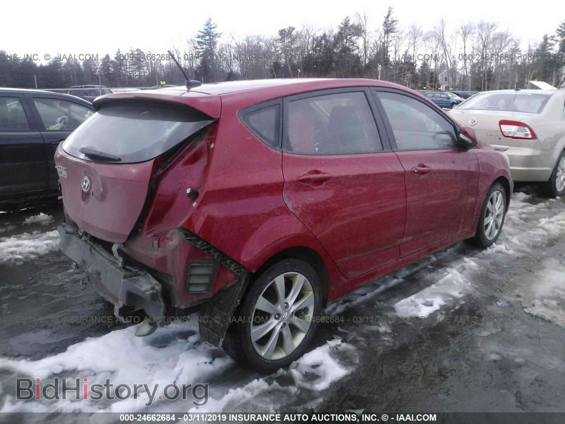 2013 HYUNDAI ACCENT - VIN: KMHCU5AE5DU098459 - Фото 4