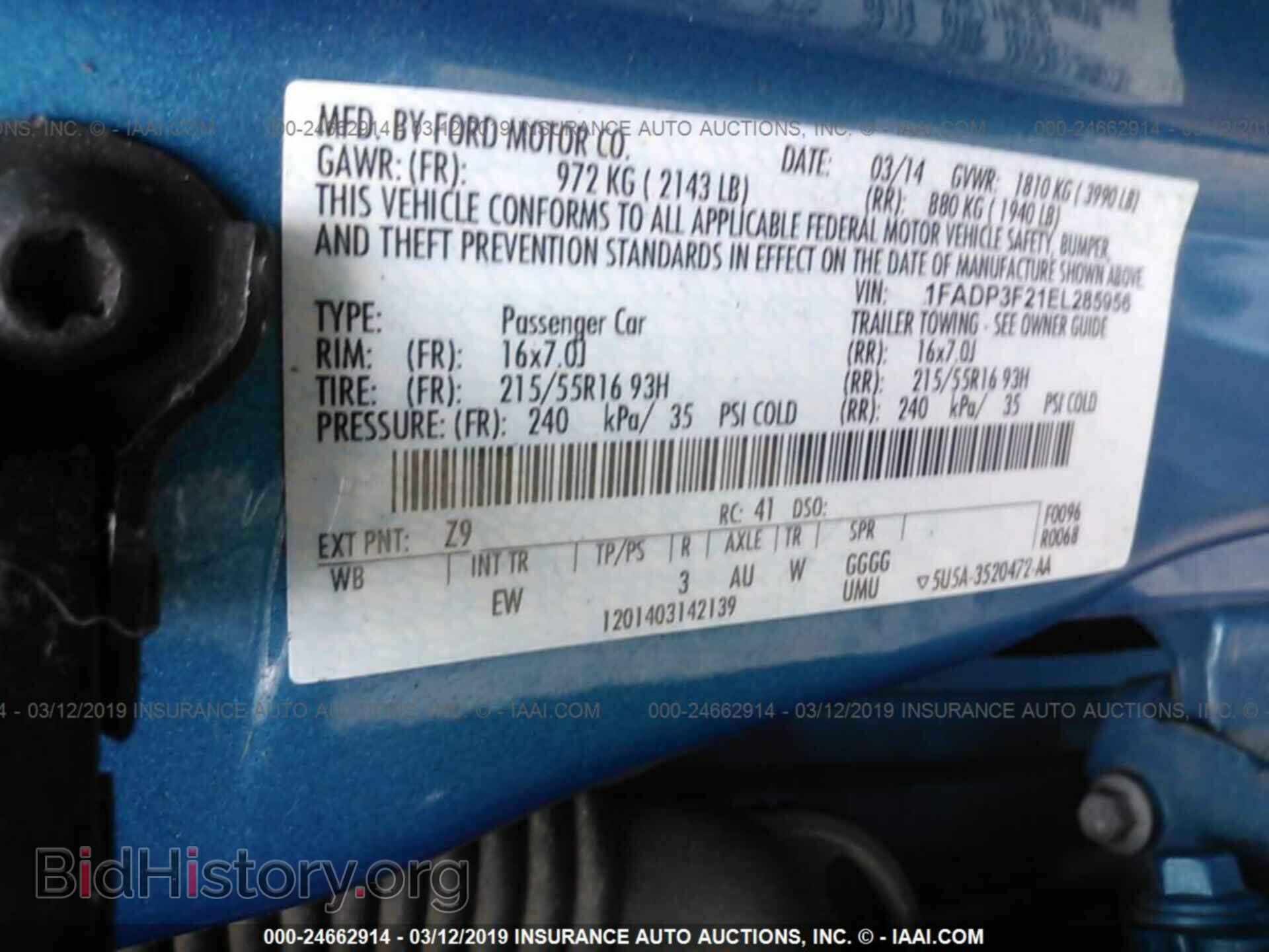 2014 FORD FOCUS - VIN: 1FADP3F21EL285956 - Photo 9
