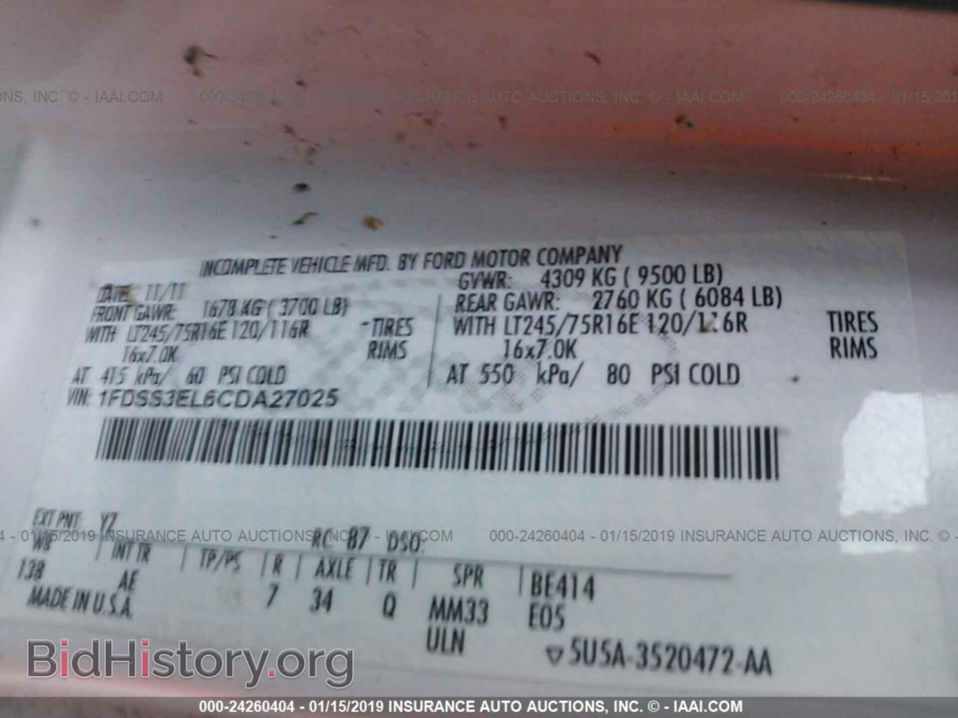 2012 FORD ECONOLINE - VIN: 1FDSS3EL6CDA27025 - Photo 9