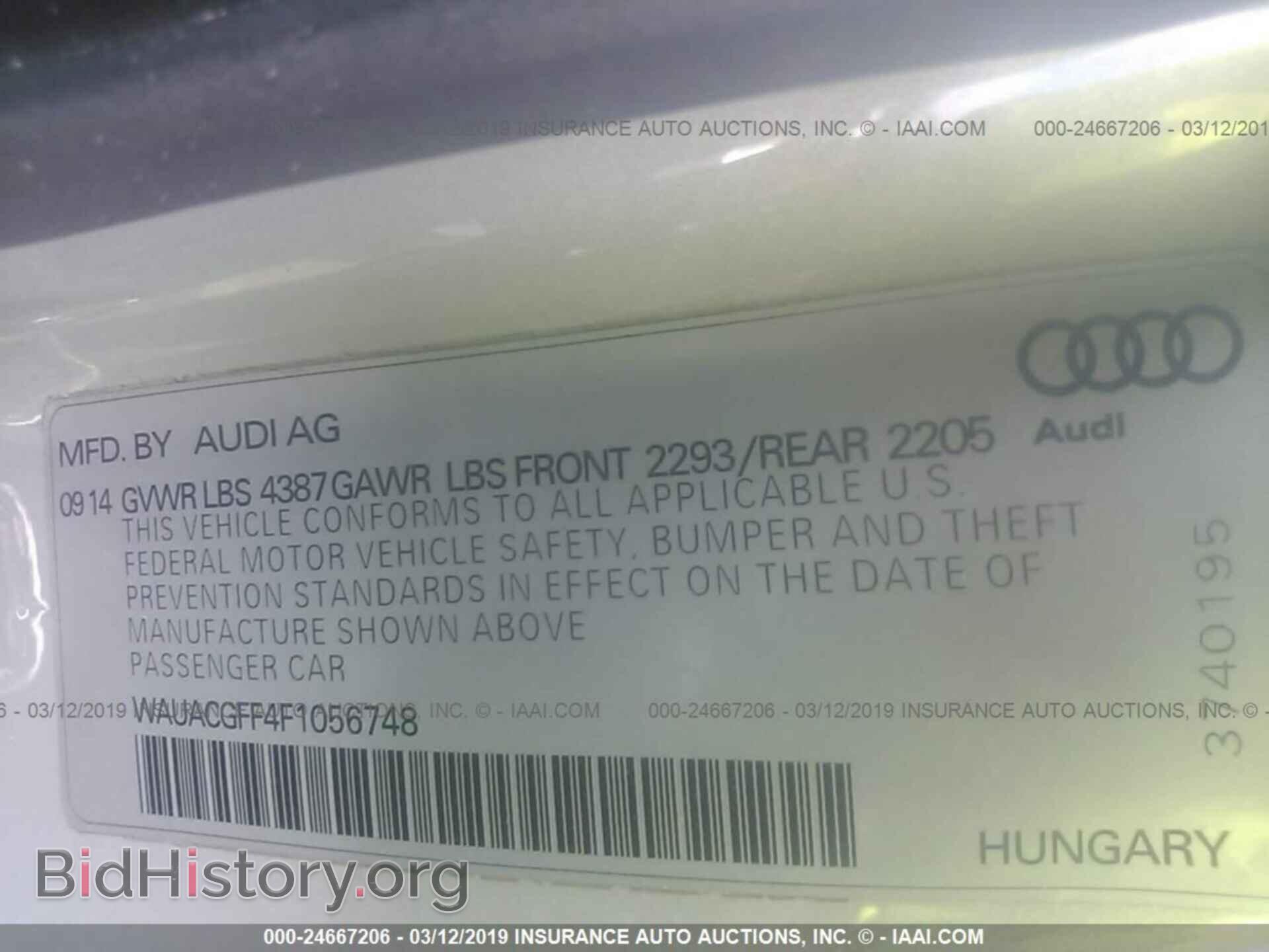 2015 AUDI A3 - VIN: WAUACGFF4F1056748 - Фото 9