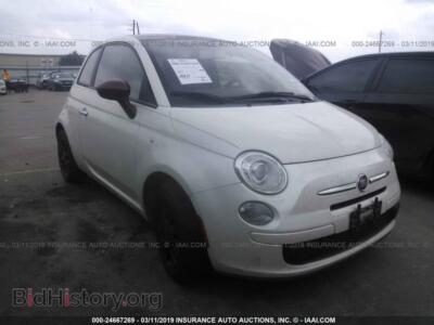 2012 Fiat 500 POP, white — VIN 3C3CFFAR6CT335352, IAAI