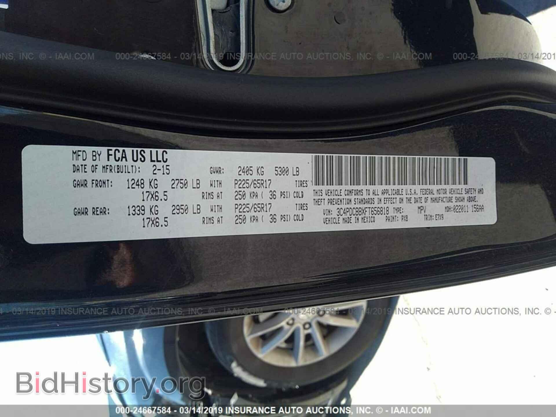 2015 DODGE JOURNEY - VIN: 3C4PDCBBXFT656818 - Photo 9