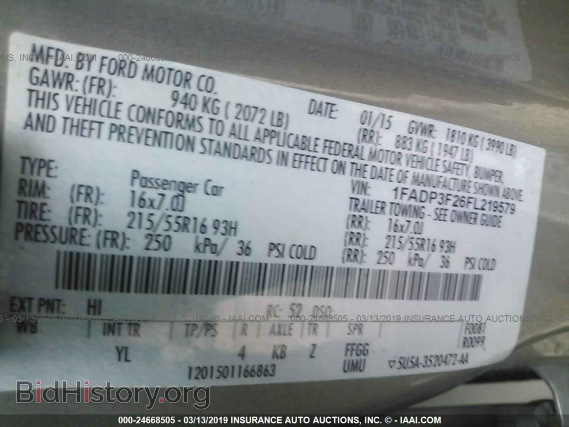 2015 FORD FOCUS - VIN: 1FADP3F26FL219579 - Фото 9