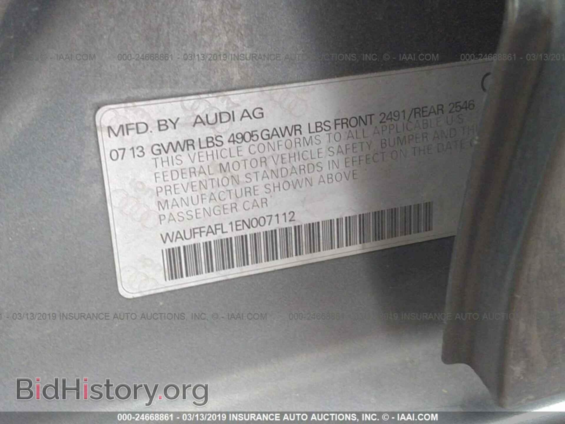2014 AUDI A4 - VIN: WAUFFAFL1EN007112 - Фото 9