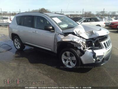 2012 Jeep COMPASS Sport, silver — VIN 1C4NJDBB8CD683233, IAAI