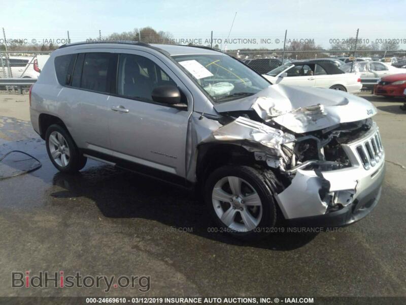 2012 Jeep COMPASS Sport (VIN 1C4NJDBB8CD683233) — photo 1 of 10, IAAI, damage: front end