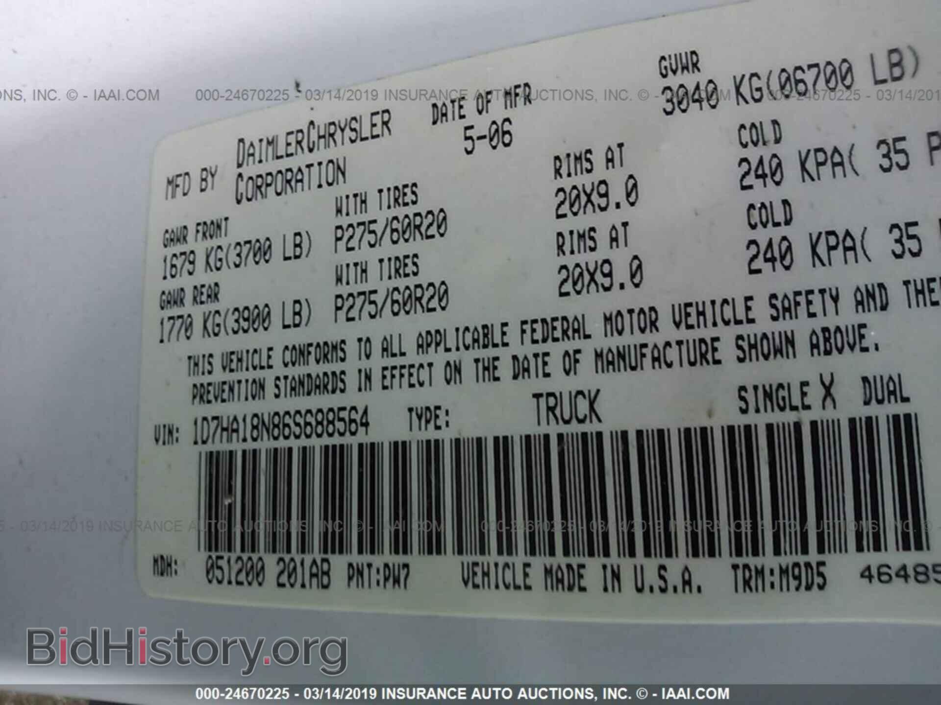 2006 DODGE RAM 1500 - VIN: 1D7HA18N86S688564 - Photo 9