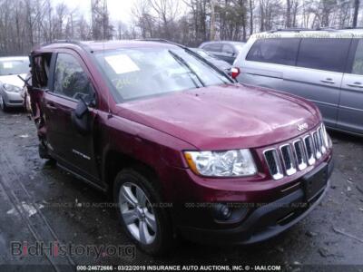 2012 Jeep COMPASS Latitude, red — VIN 1C4NJCEB5CD601156, IAAI