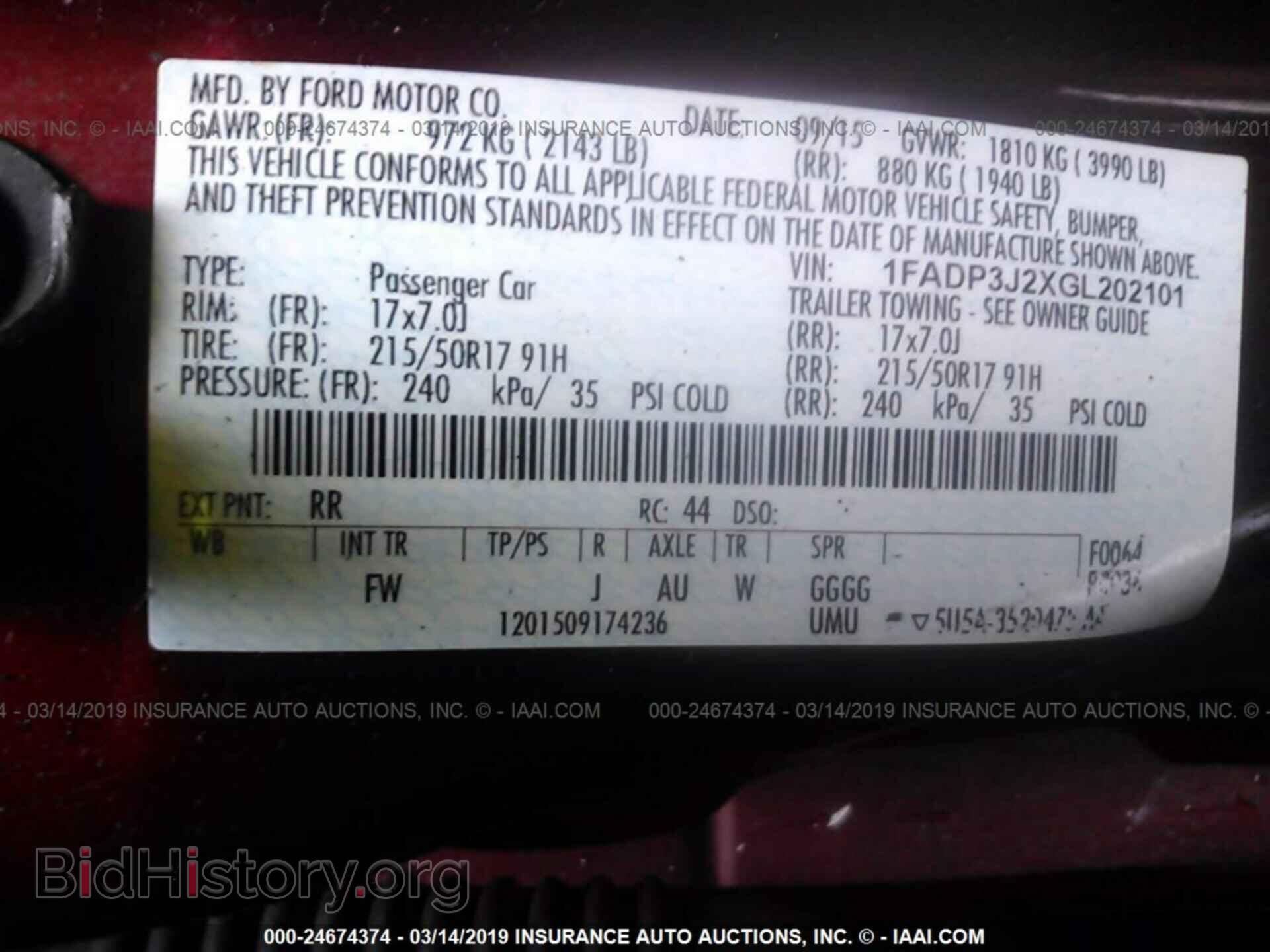 2016 FORD FOCUS - VIN: 1FADP3J2XGL202101 - Photo 9