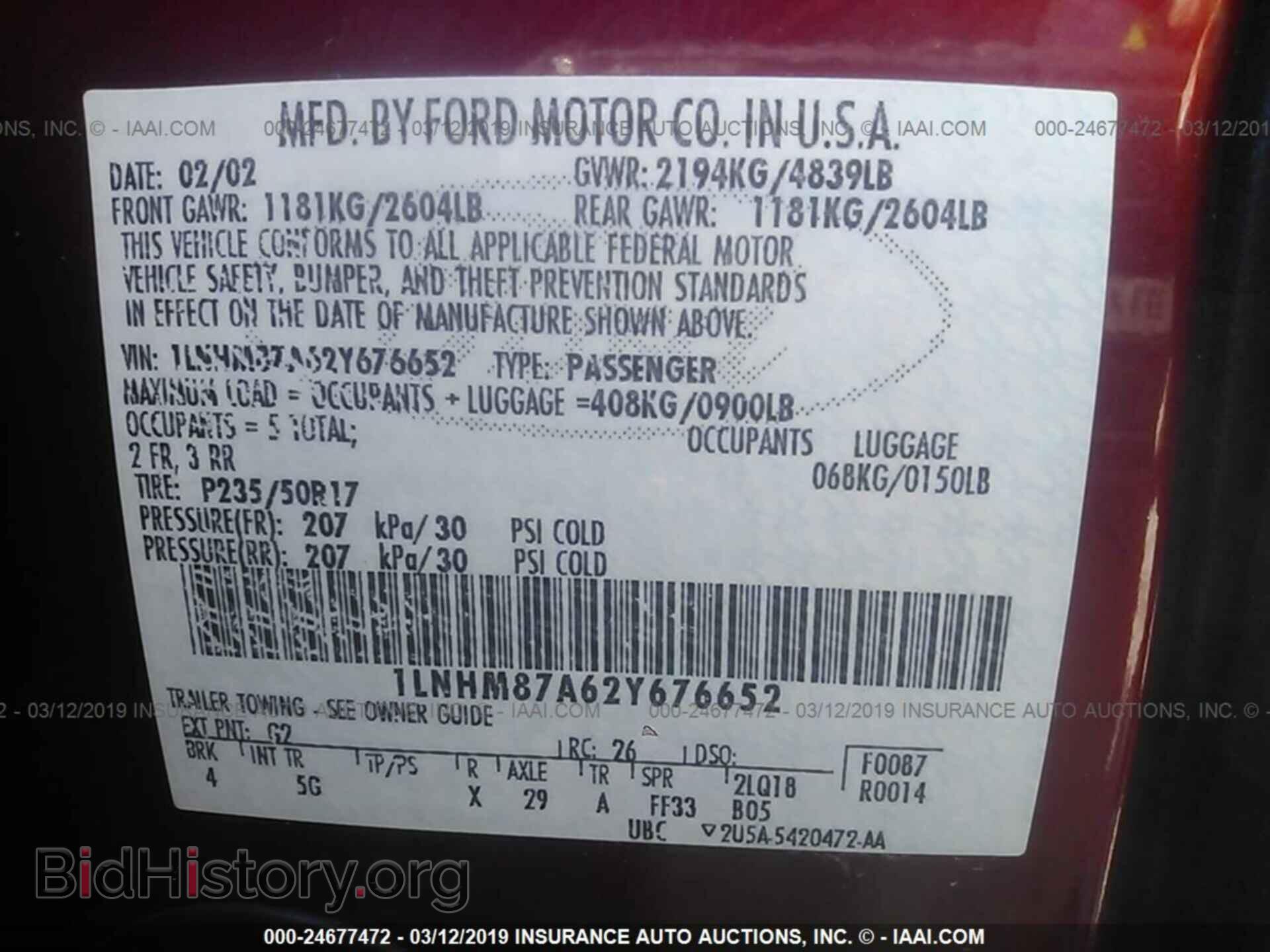 2002 LINCOLN LS - VIN: 1LNHM87A62Y676652 - Photo 9