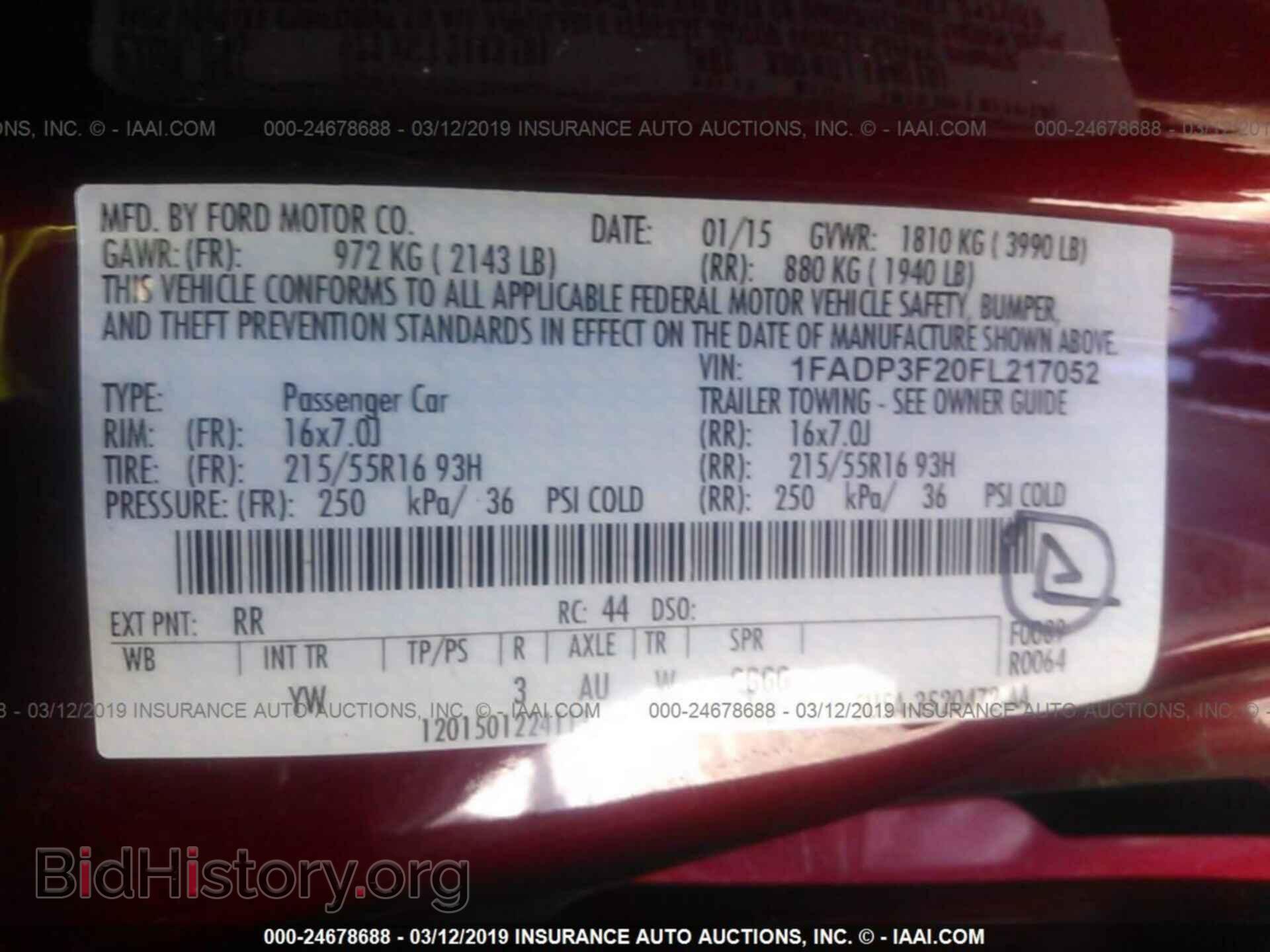 2015 FORD FOCUS - VIN: 1FADP3F20FL217052 - Фото 9