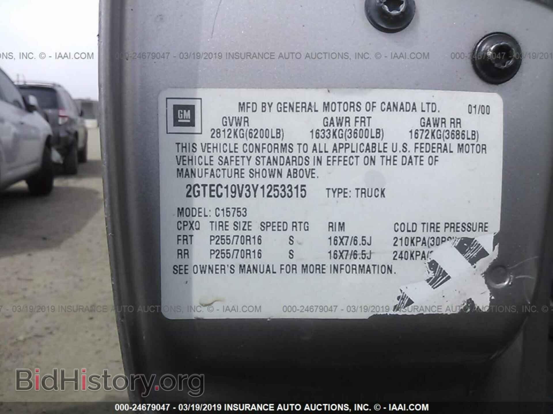 2000 GMC NEW SIERRA - VIN: 2GTEC19V3Y1253315 - Photo 9