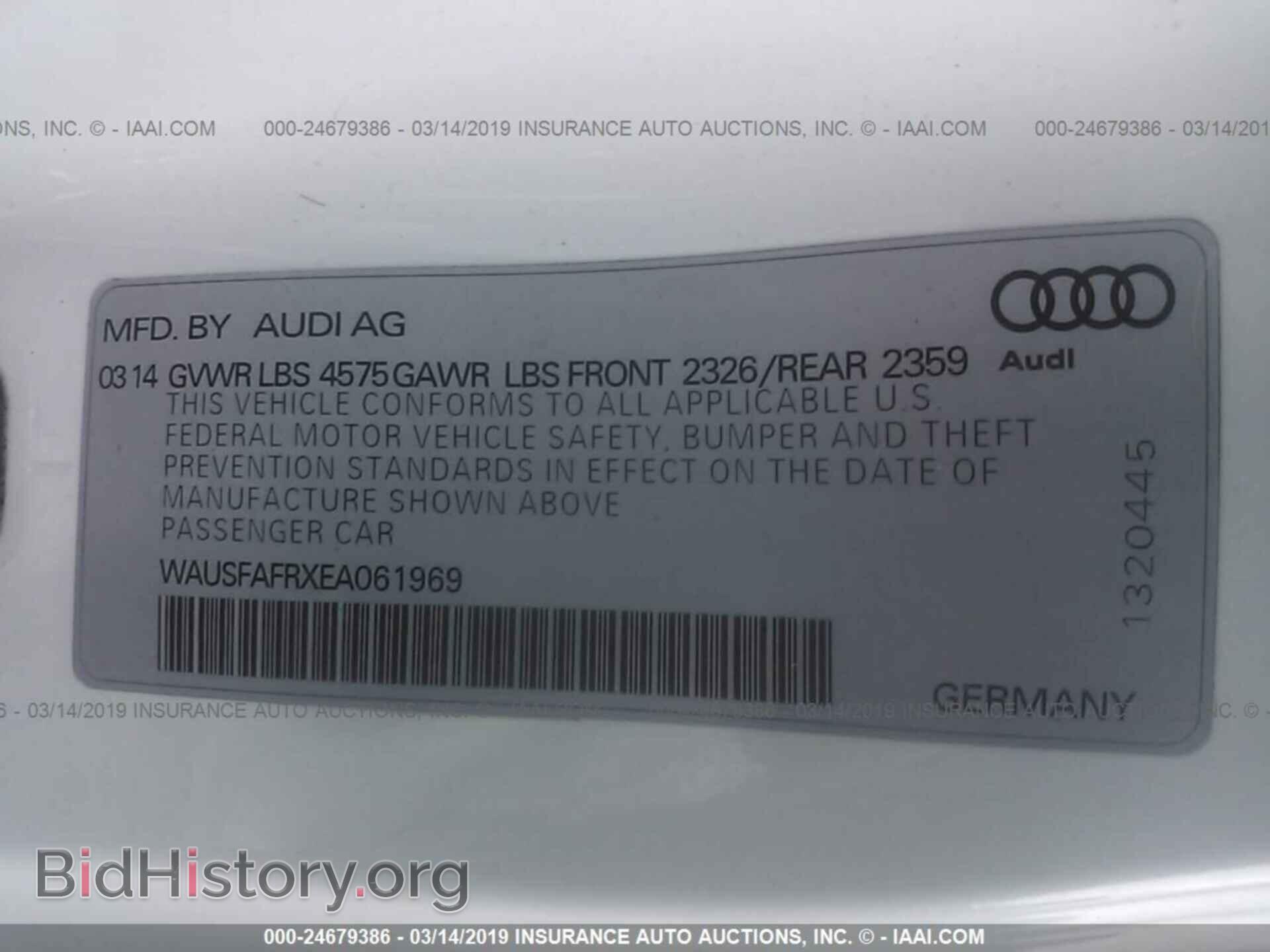 2014 AUDI A5 - VIN: WAUSFAFRXEA061969 - Фото 9