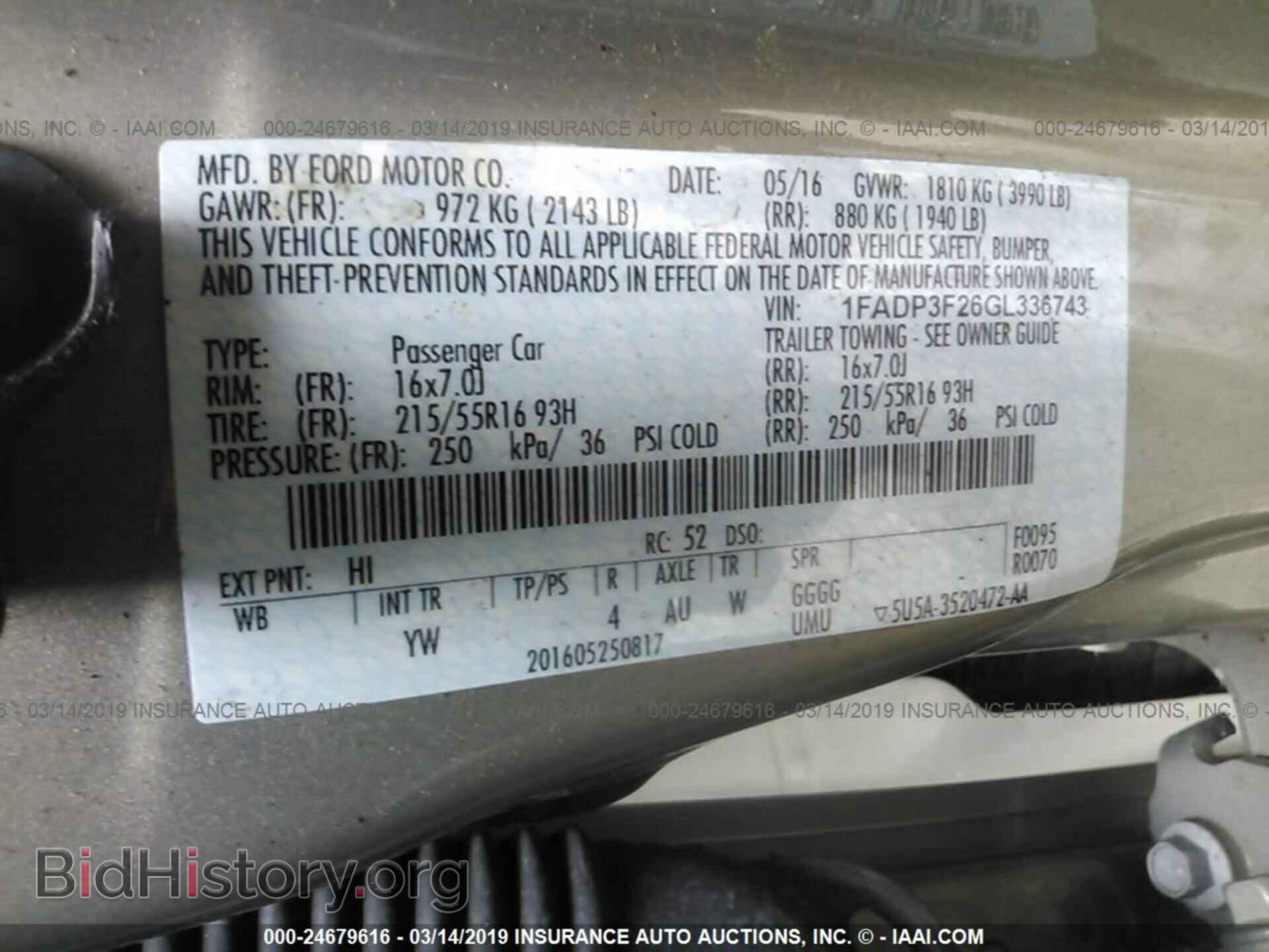 2016 FORD FOCUS - VIN: 1FADP3F26GL336743 - Photo 9