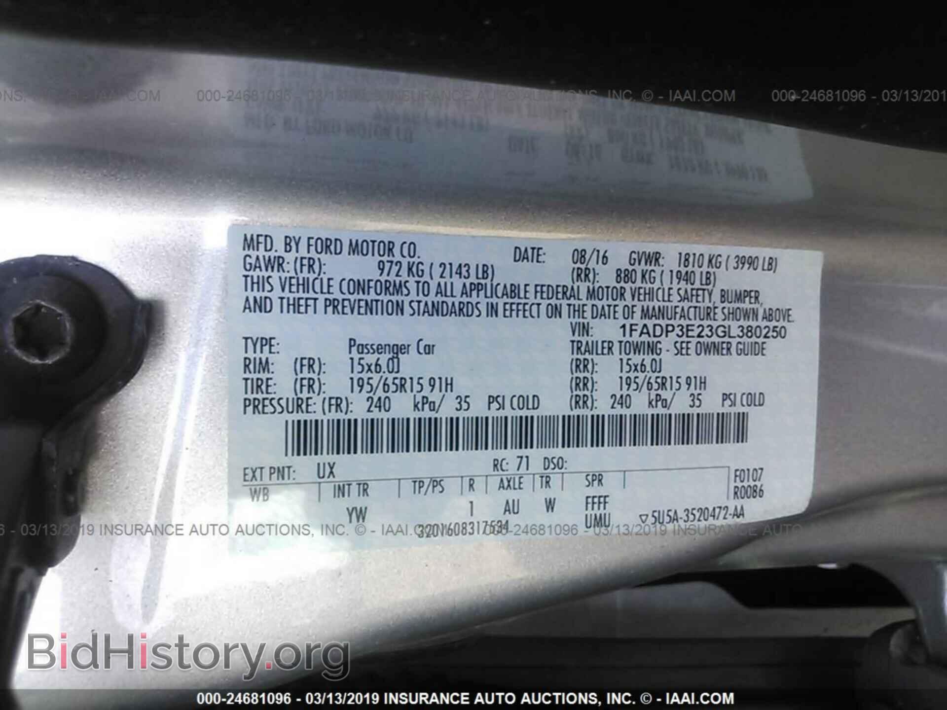 2016 FORD FOCUS - VIN: 1FADP3E23GL380250 - Photo 9