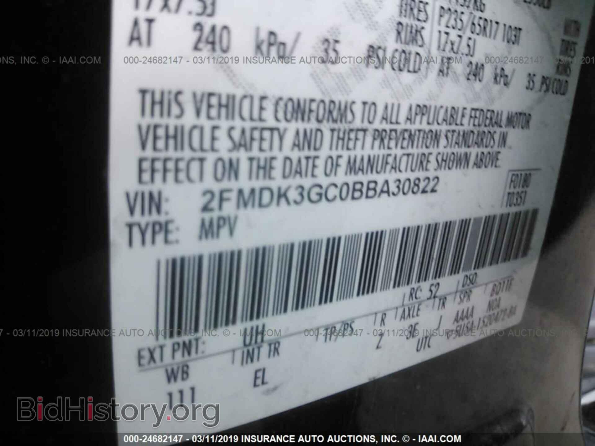 2011 FORD EDGE - VIN: 2FMDK3GC0BBA30822 - Photo 9