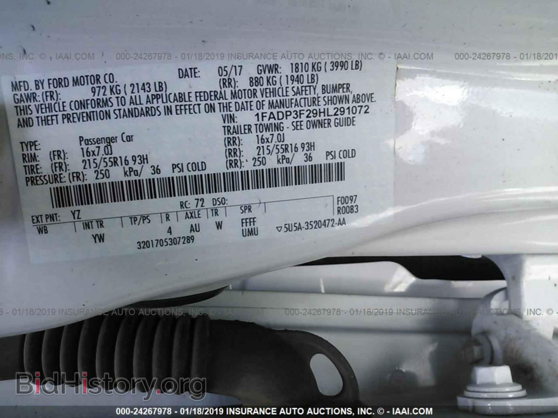2017 FORD FOCUS - VIN: 1FADP3F29HL291072 - Photo 9