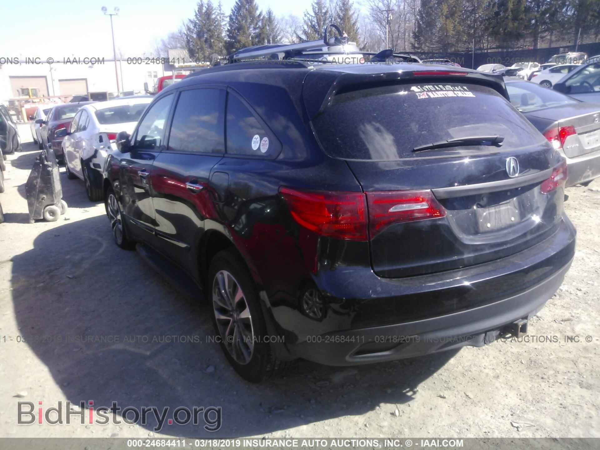 2014 ACURA MDX - VIN: 5FRYD4H40EB008015 - Фото 3