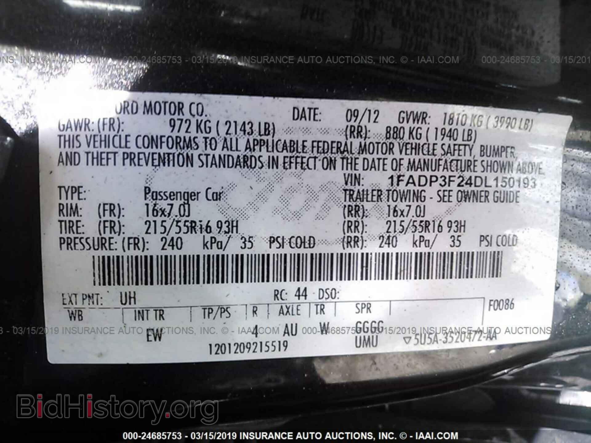 2013 FORD FOCUS - VIN: 1FADP3F24DL150193 - Photo 9