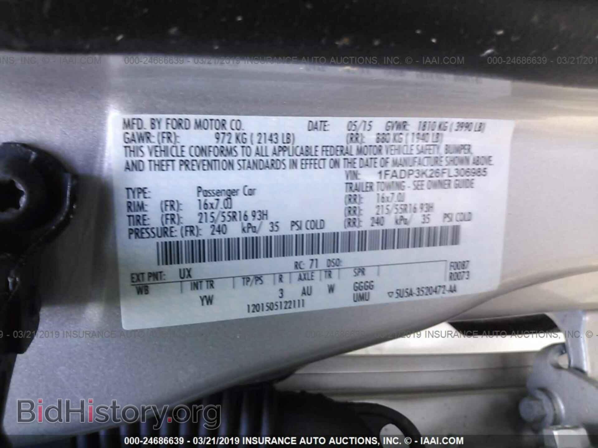 2015 FORD FOCUS - VIN: 1FADP3K26FL306985 - Photo 9