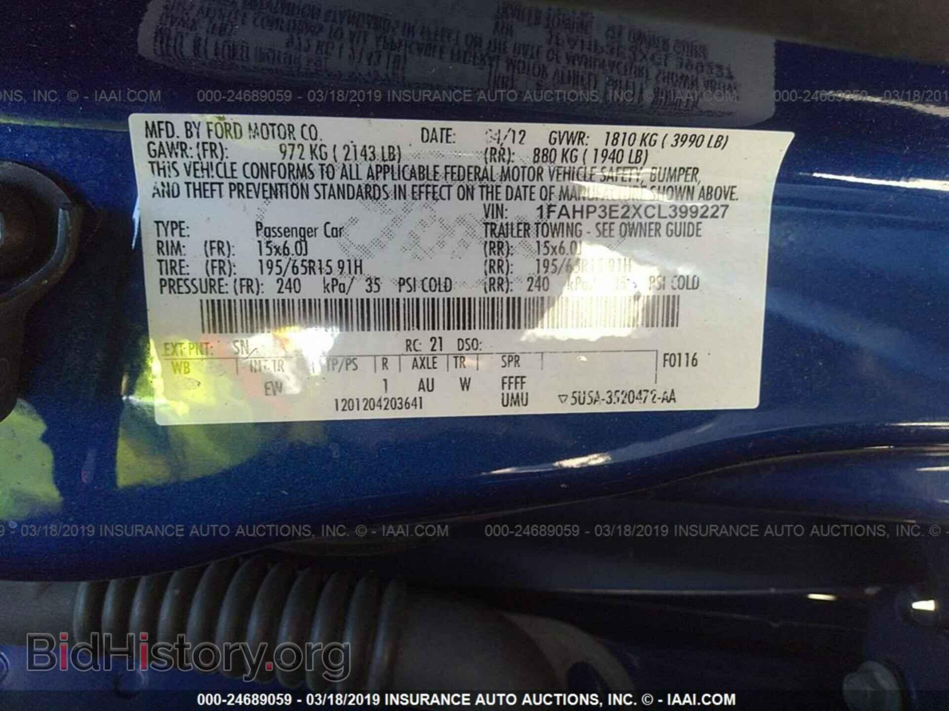 2012 FORD FOCUS - VIN: 1FAHP3E2XCL399227 - Photo 9