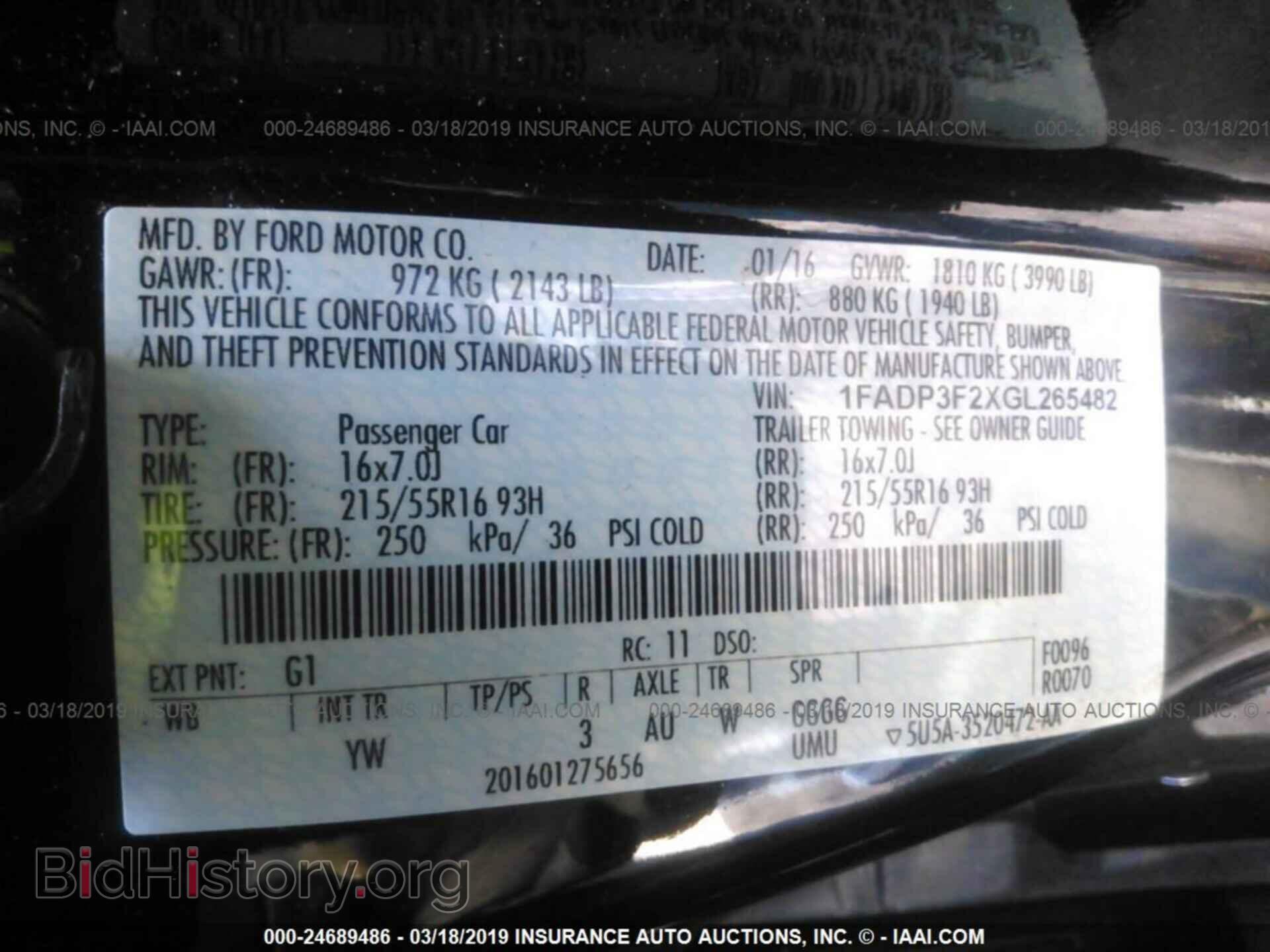 2016 FORD FOCUS - VIN: 1FADP3F2XGL265482 - Фото 9