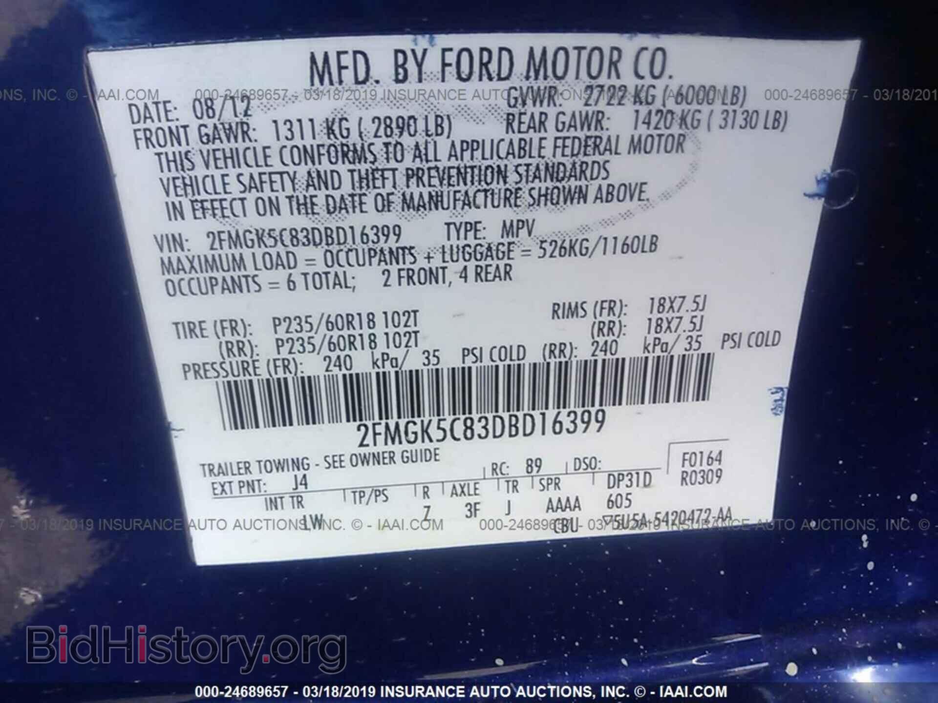 2013 FORD FLEX - VIN: 2FMGK5C83DBD16399 - Photo 9