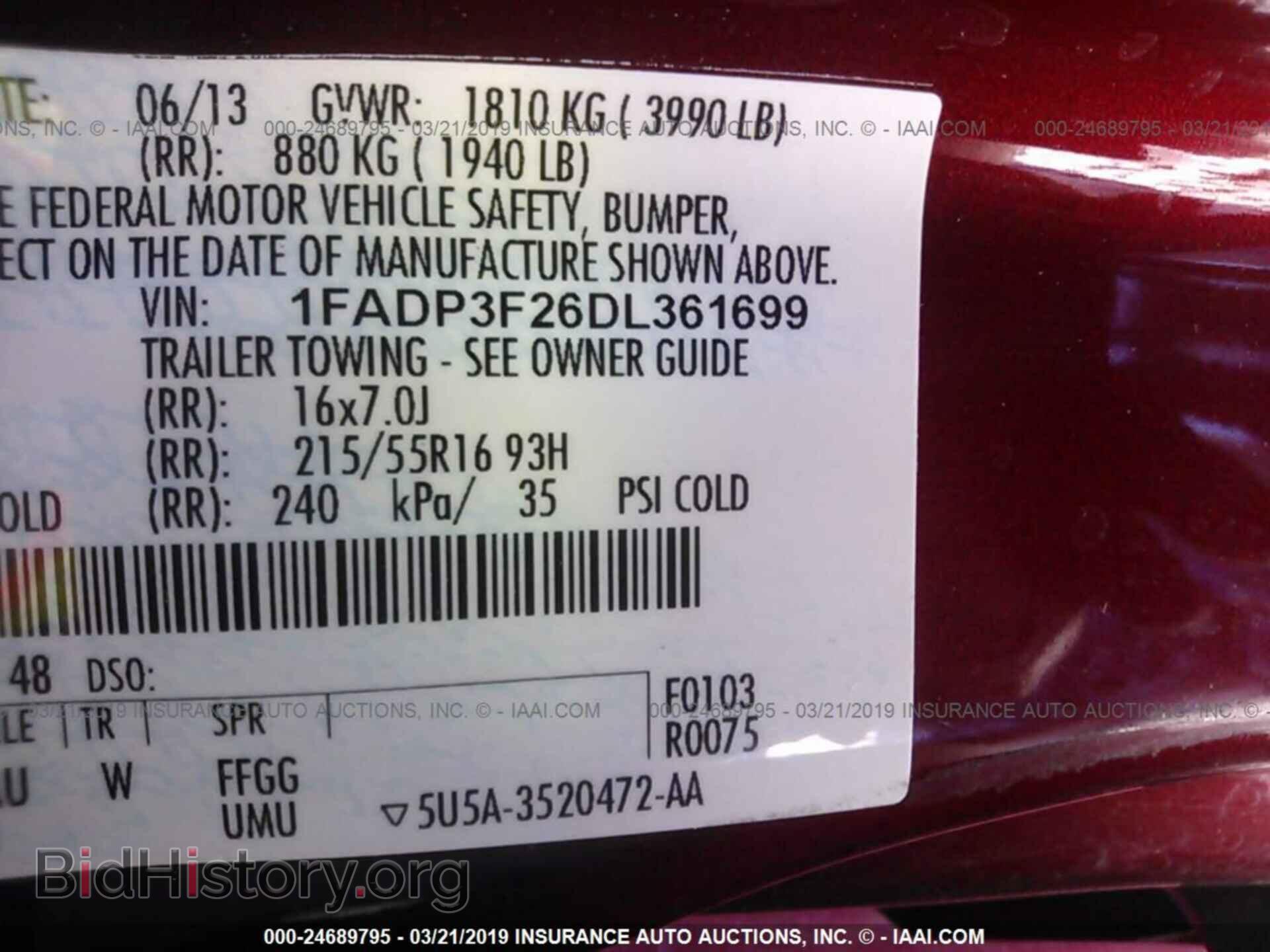 2013 FORD FOCUS - VIN: 1FADP3F26DL361699 - Photo 9