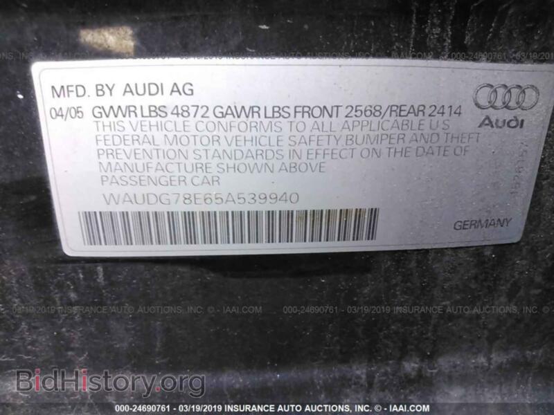 2005 Audi A4 (VIN WAUDG78E65A539940) — фото 9 из 10